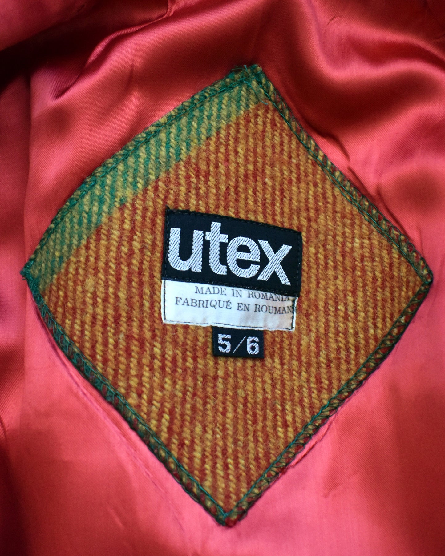 Close up of the Utex tag