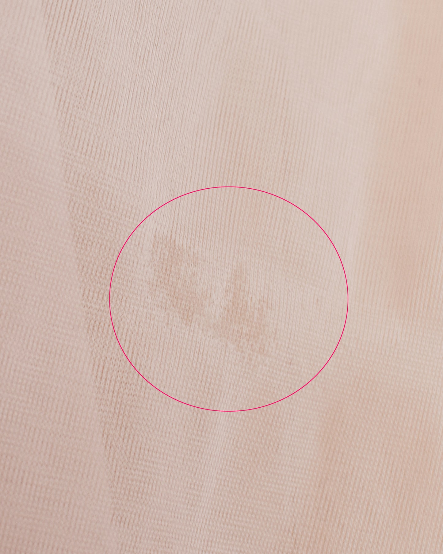 close up of the worn spot on the robe