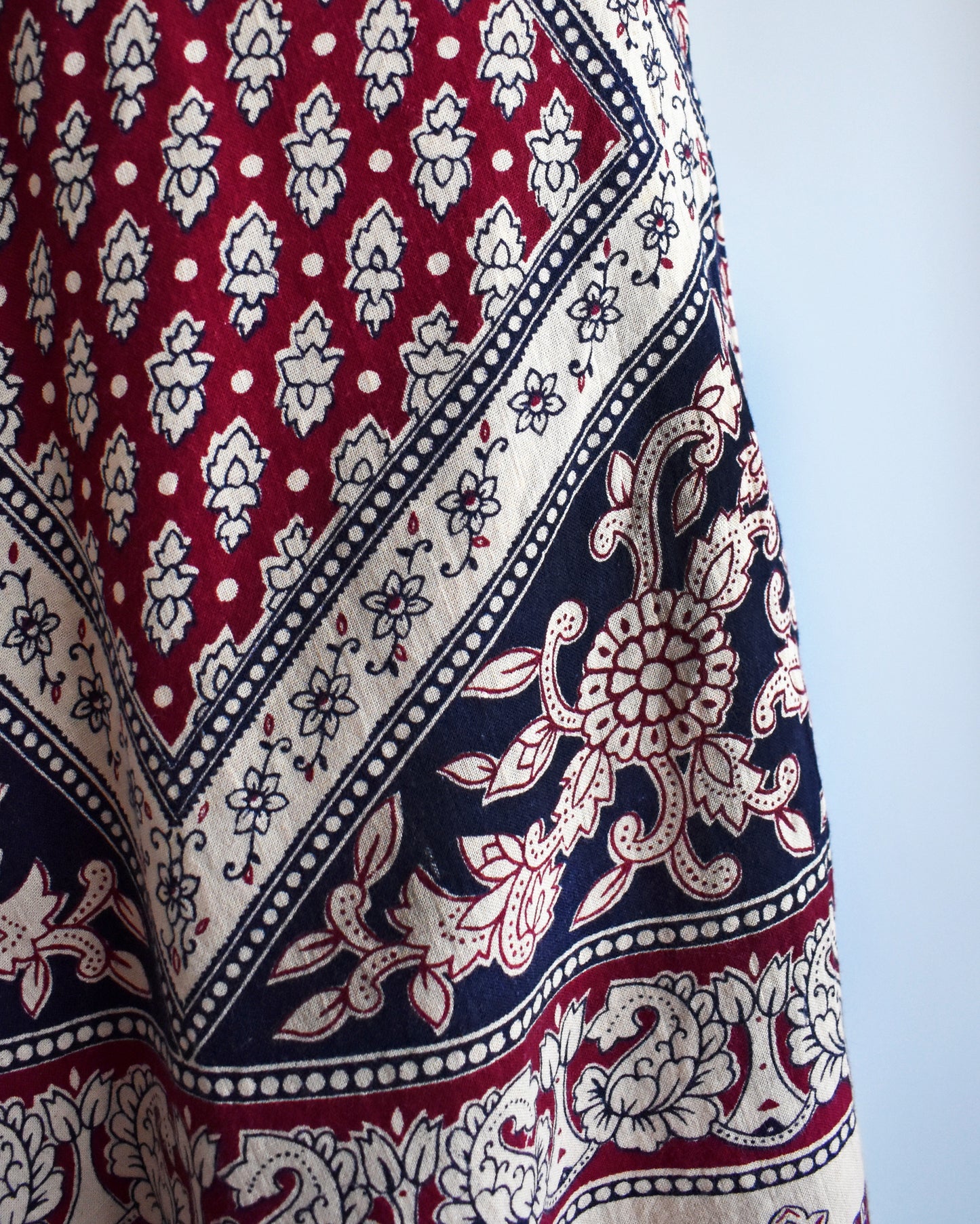 Close up of the different floral print