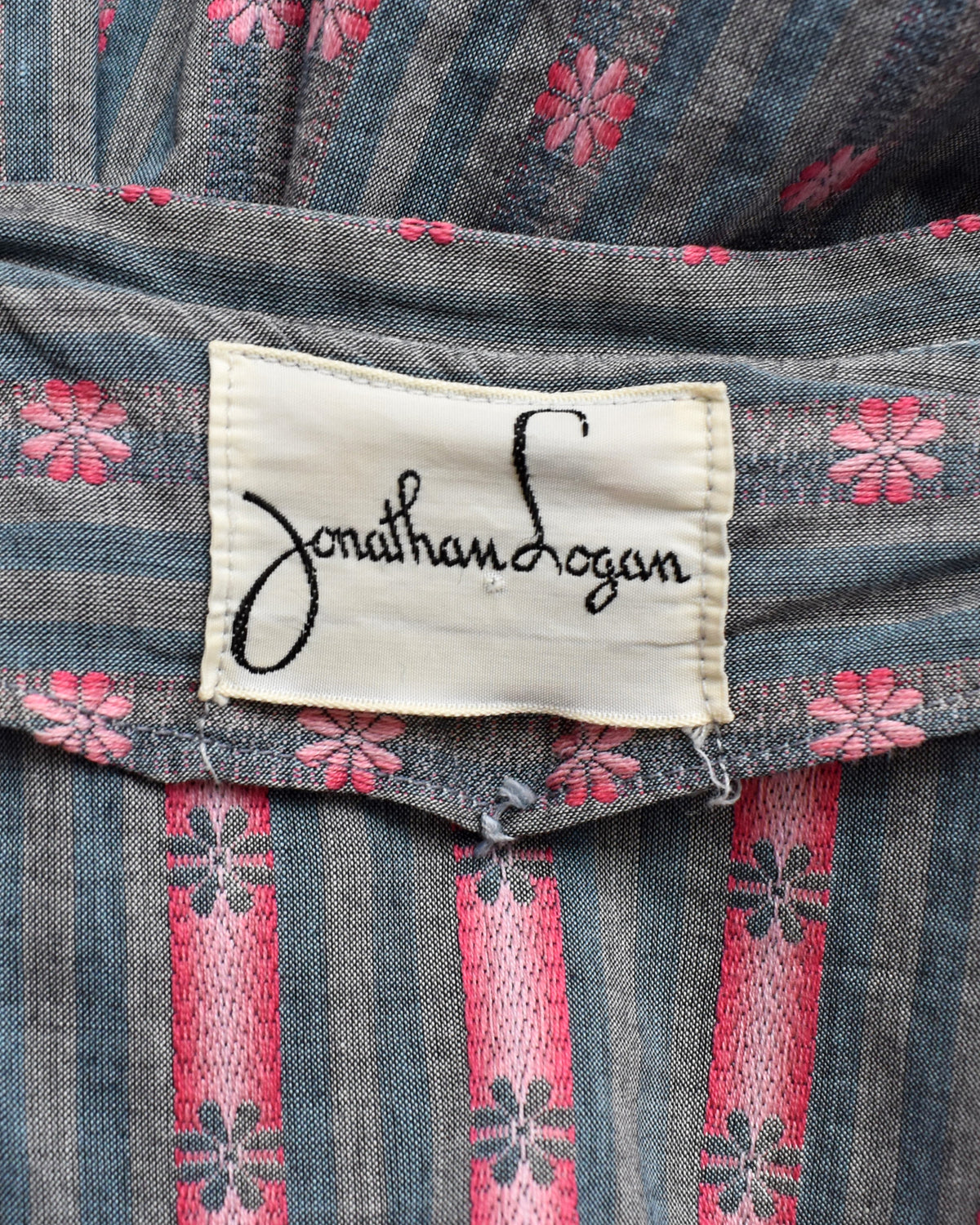 close up of the Jonathan Logan label