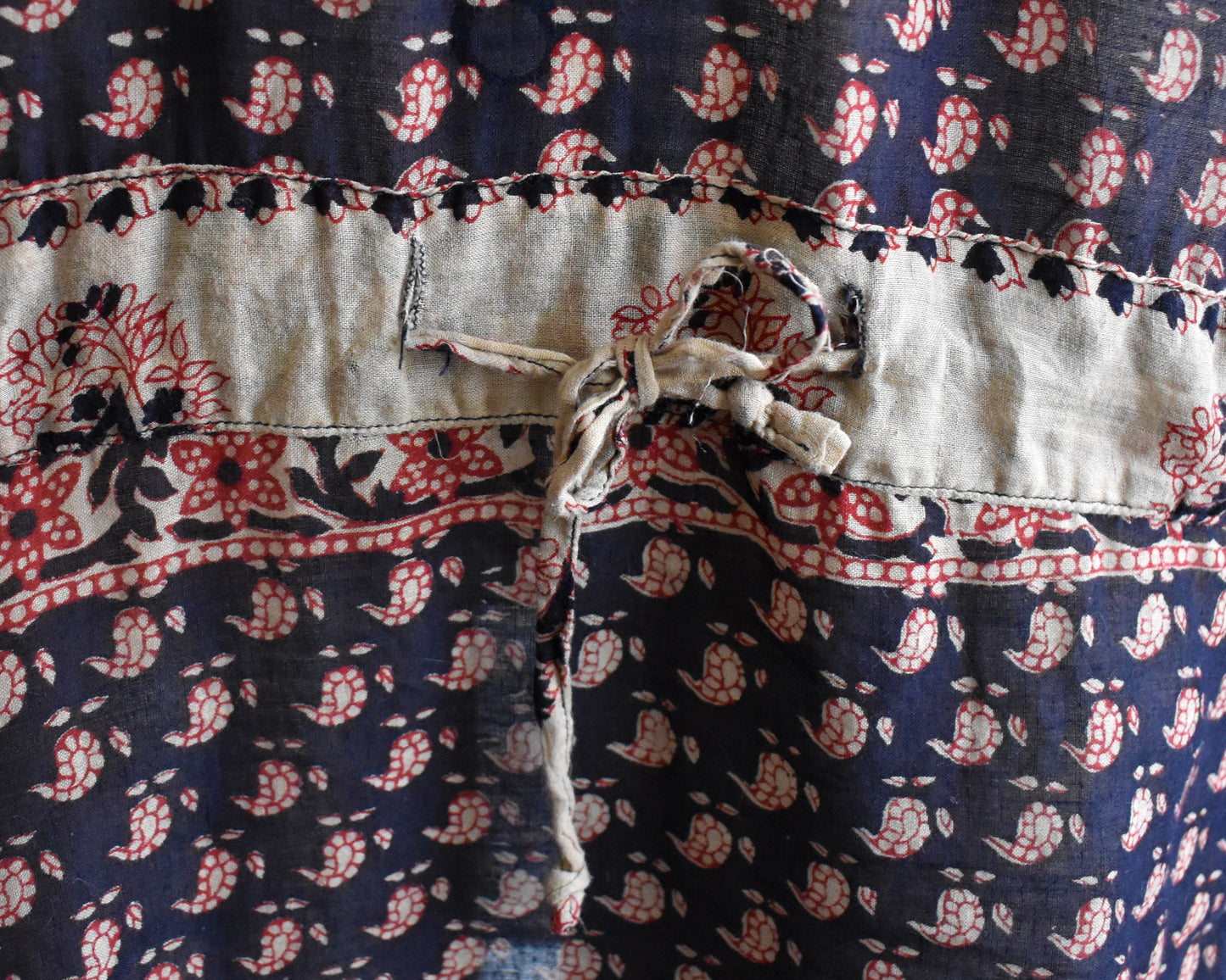 Close up of the drawstring at the hips