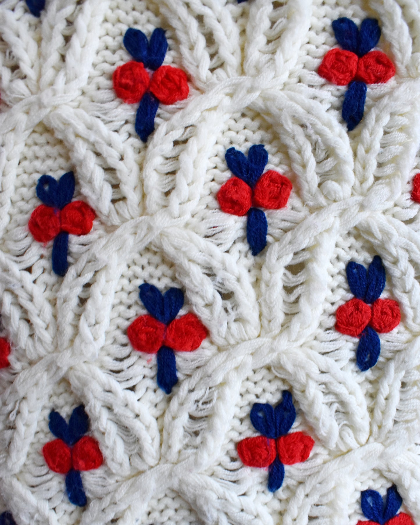 close up of the embroidered detail on the front