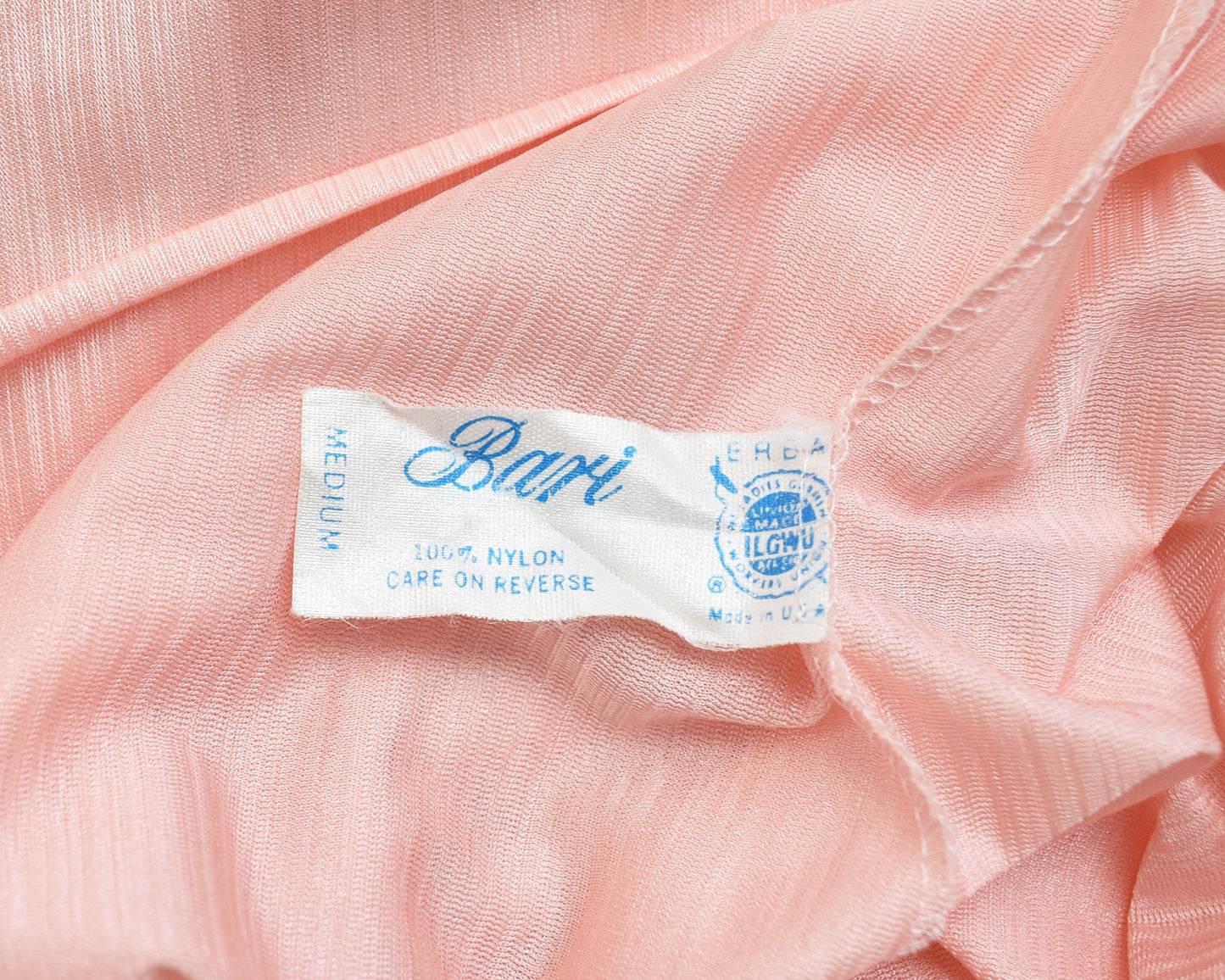 Close up of the tag which says Bari