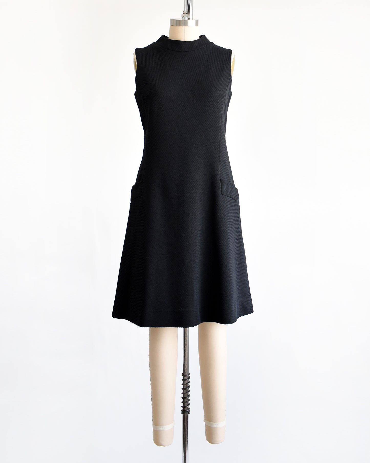 a vintage 1960s black mod scooter dress