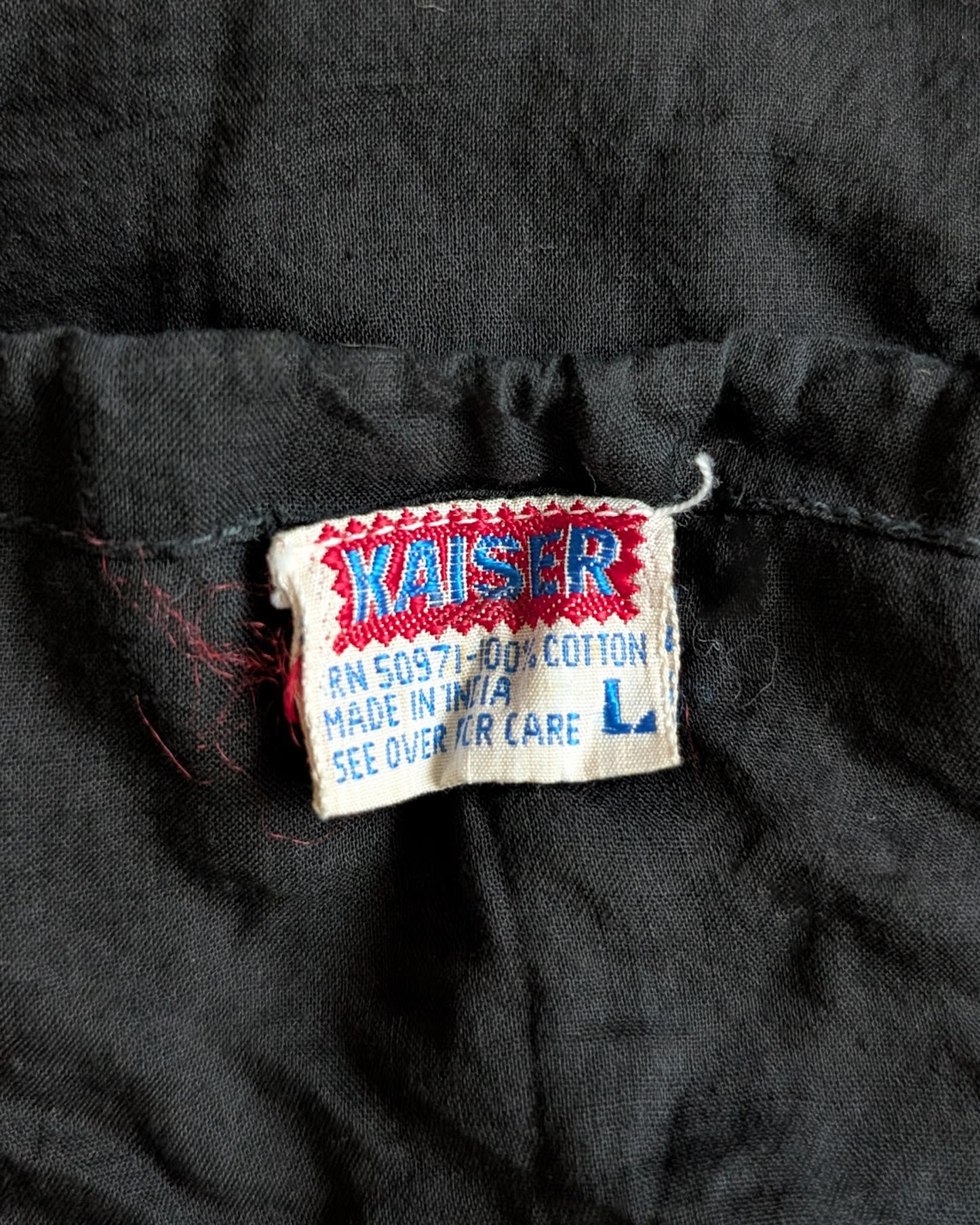 close up of the tag which says Kaiser