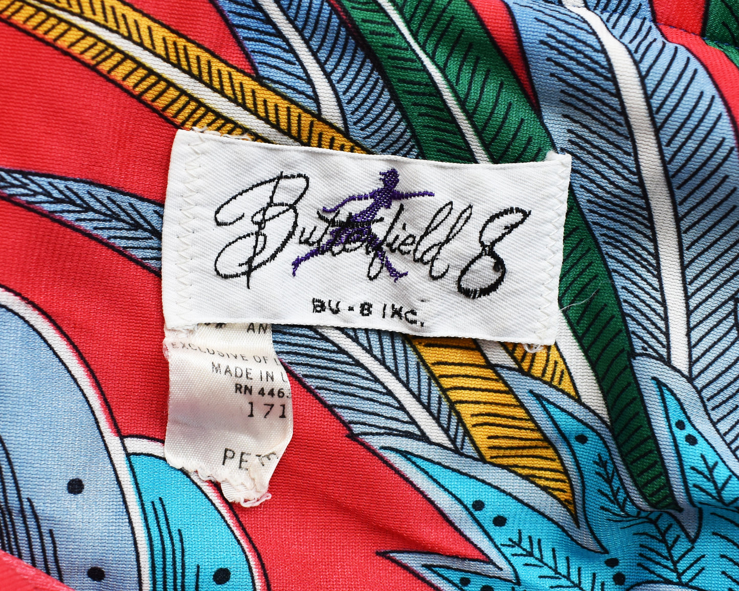 close up of the tag which says Butterfield 8