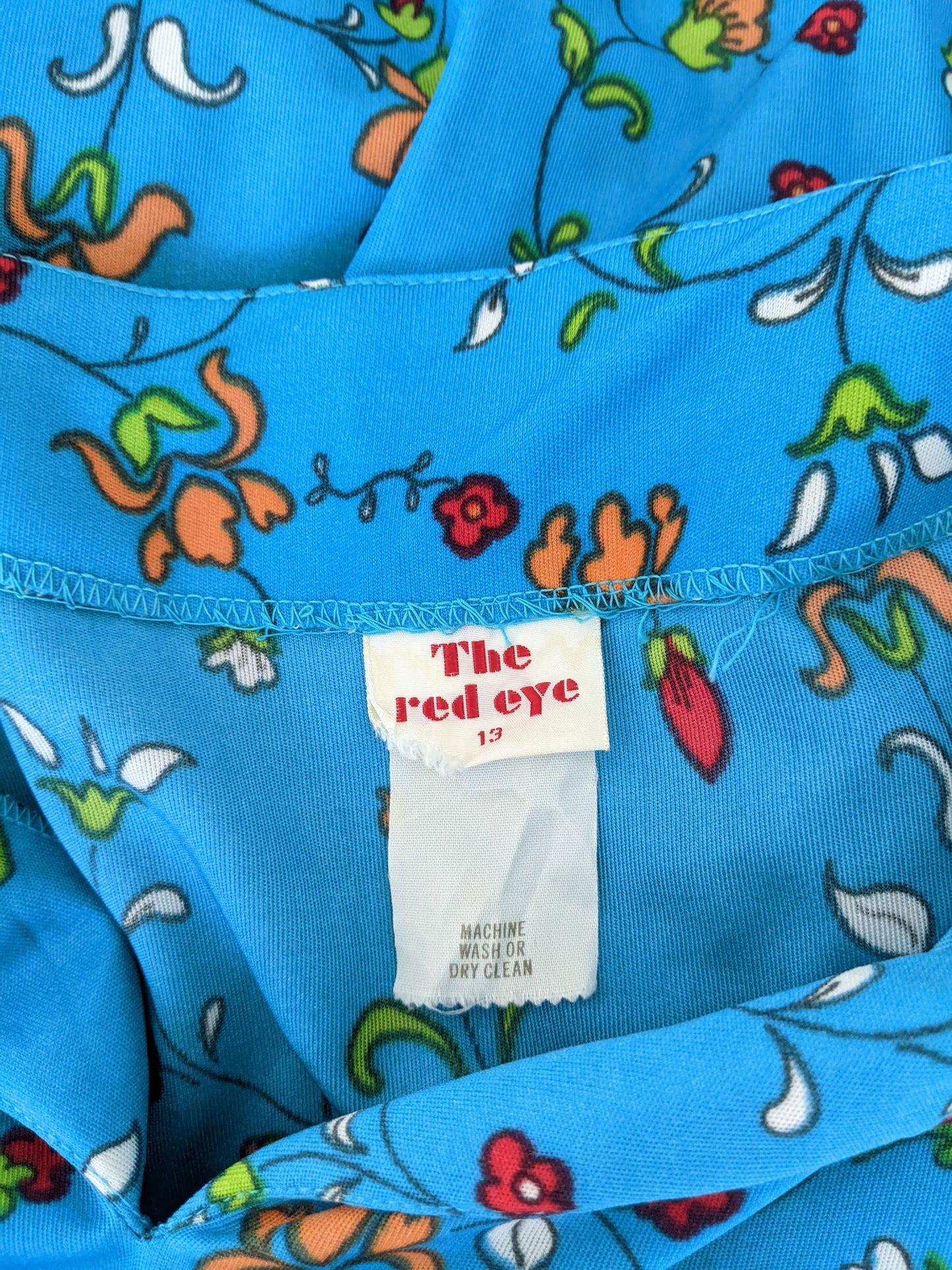 Close up of tag that says The red eye