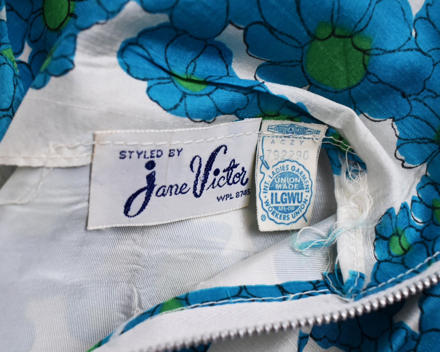 close up of the tag which says Styled by Jane Victor