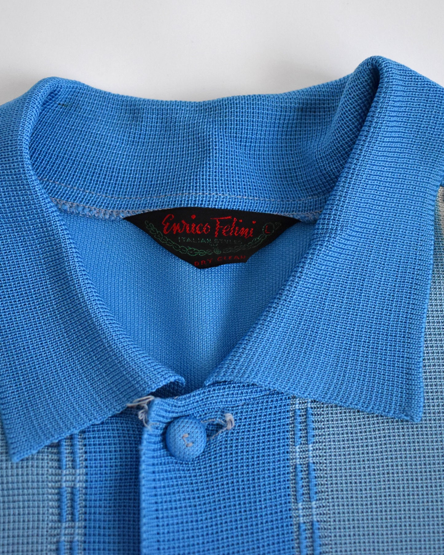 close up of the label that says 'Enrico Felini Italian Styles'