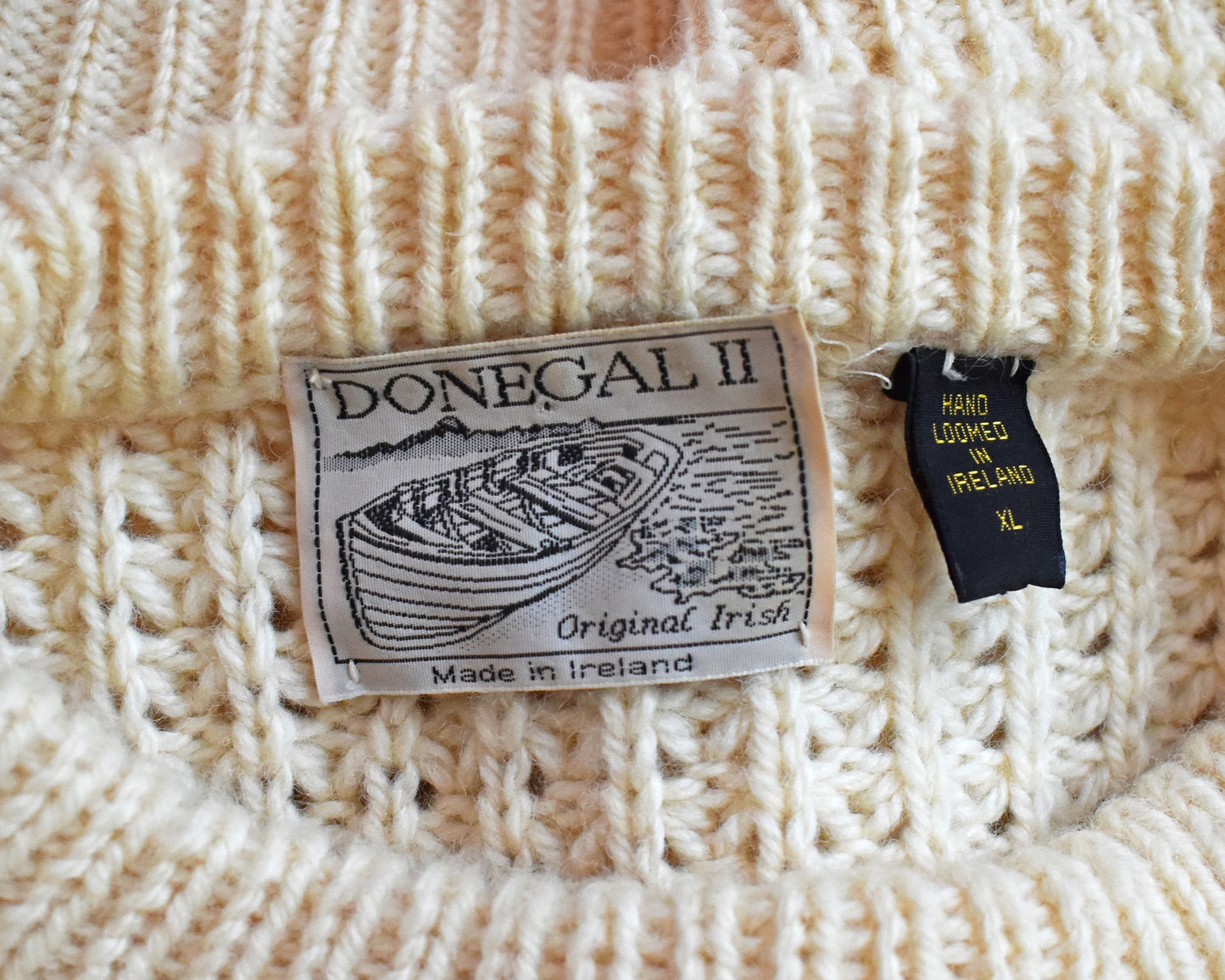 close up of the tag which says Donegal II