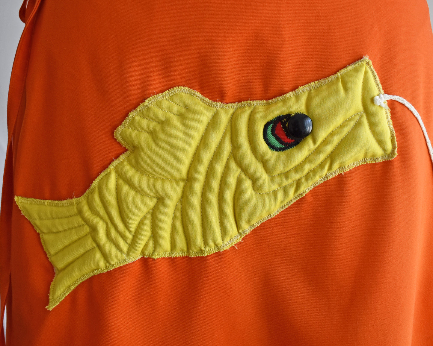 Close up of the quilted fish applique