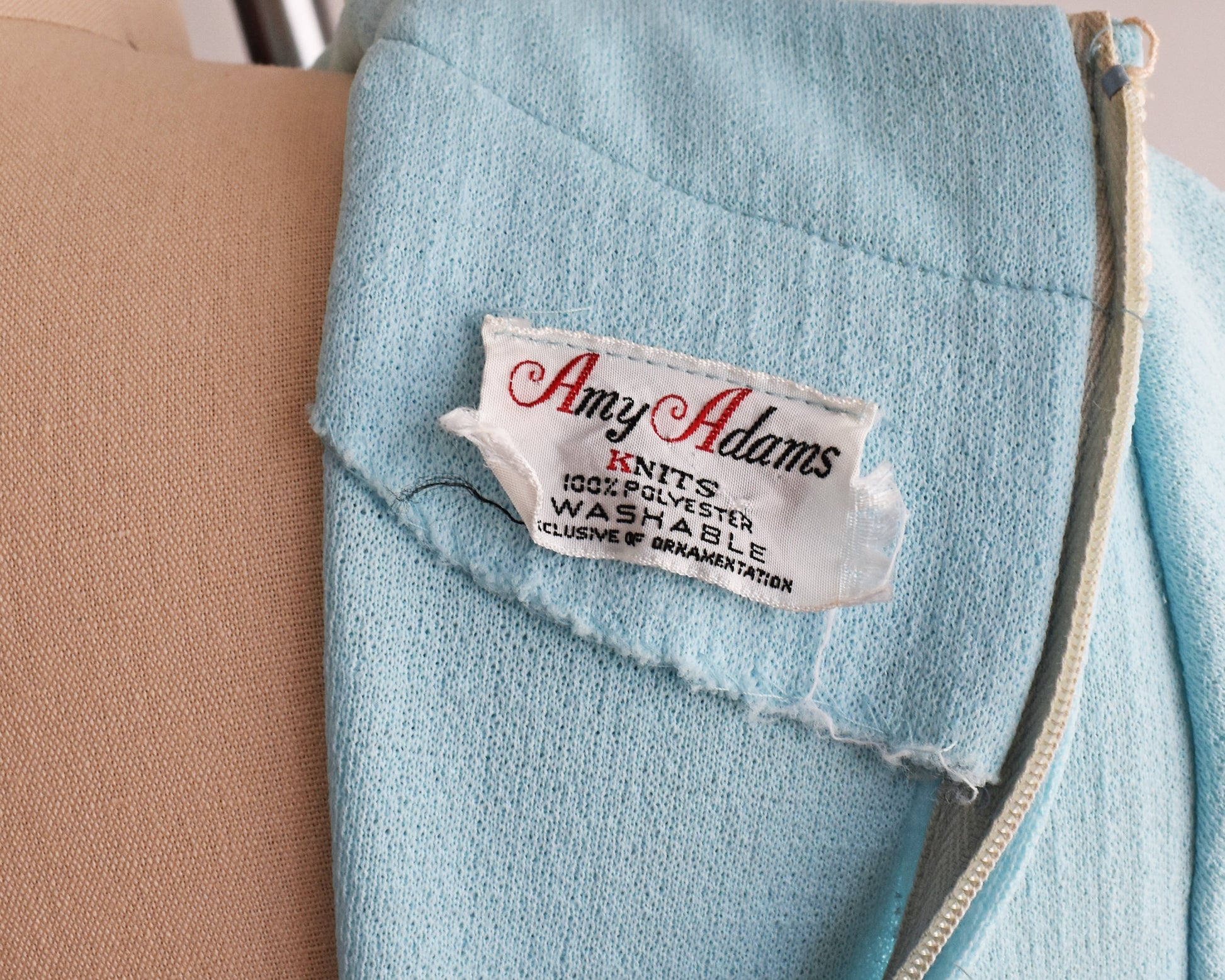 close up of the tag which says Amy Adams Knits