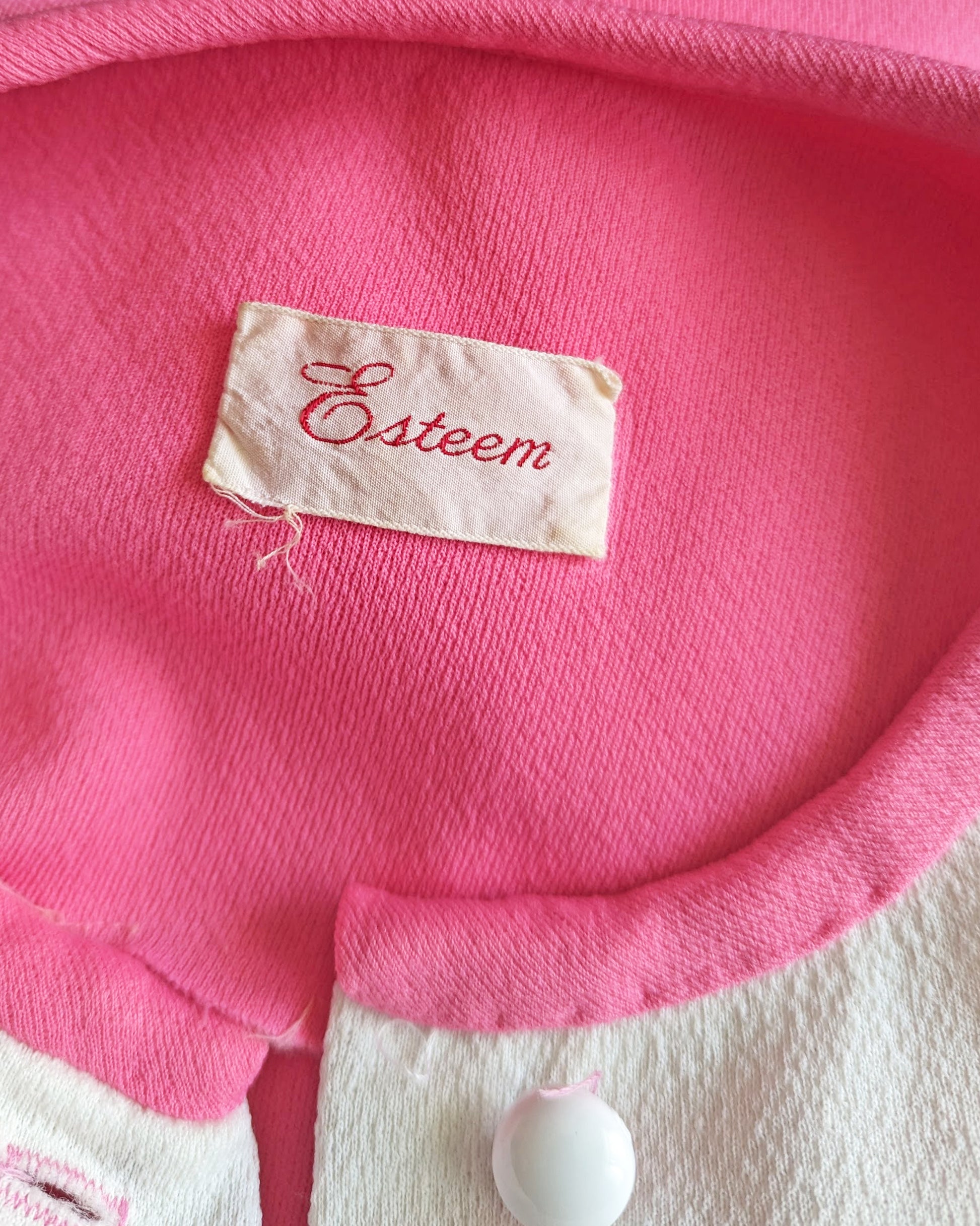 close up of the tag which says Esteem