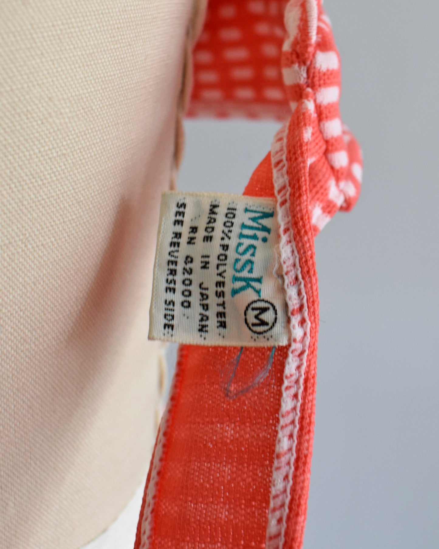 close up of the tag which says Miss K