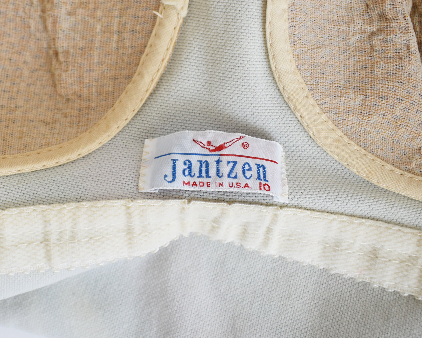 close up of the Jantzen label