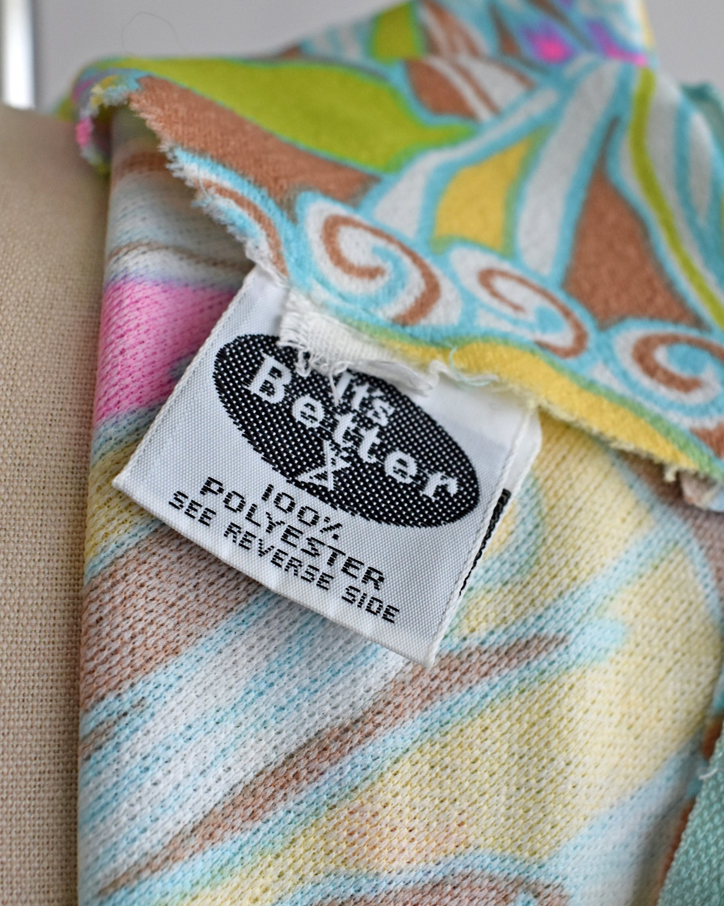close up of the 'It's Better' label