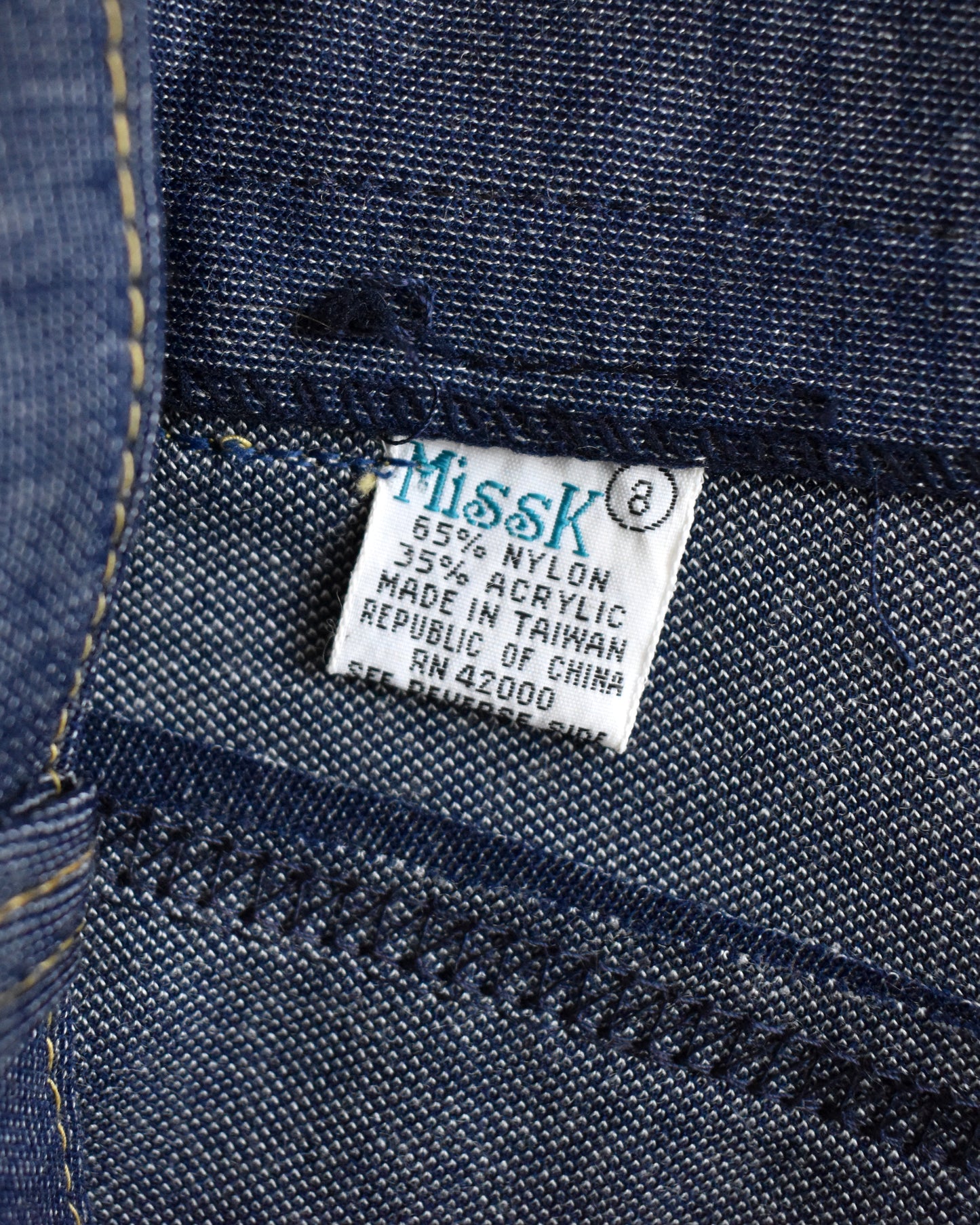close up of the tag which says Miss K