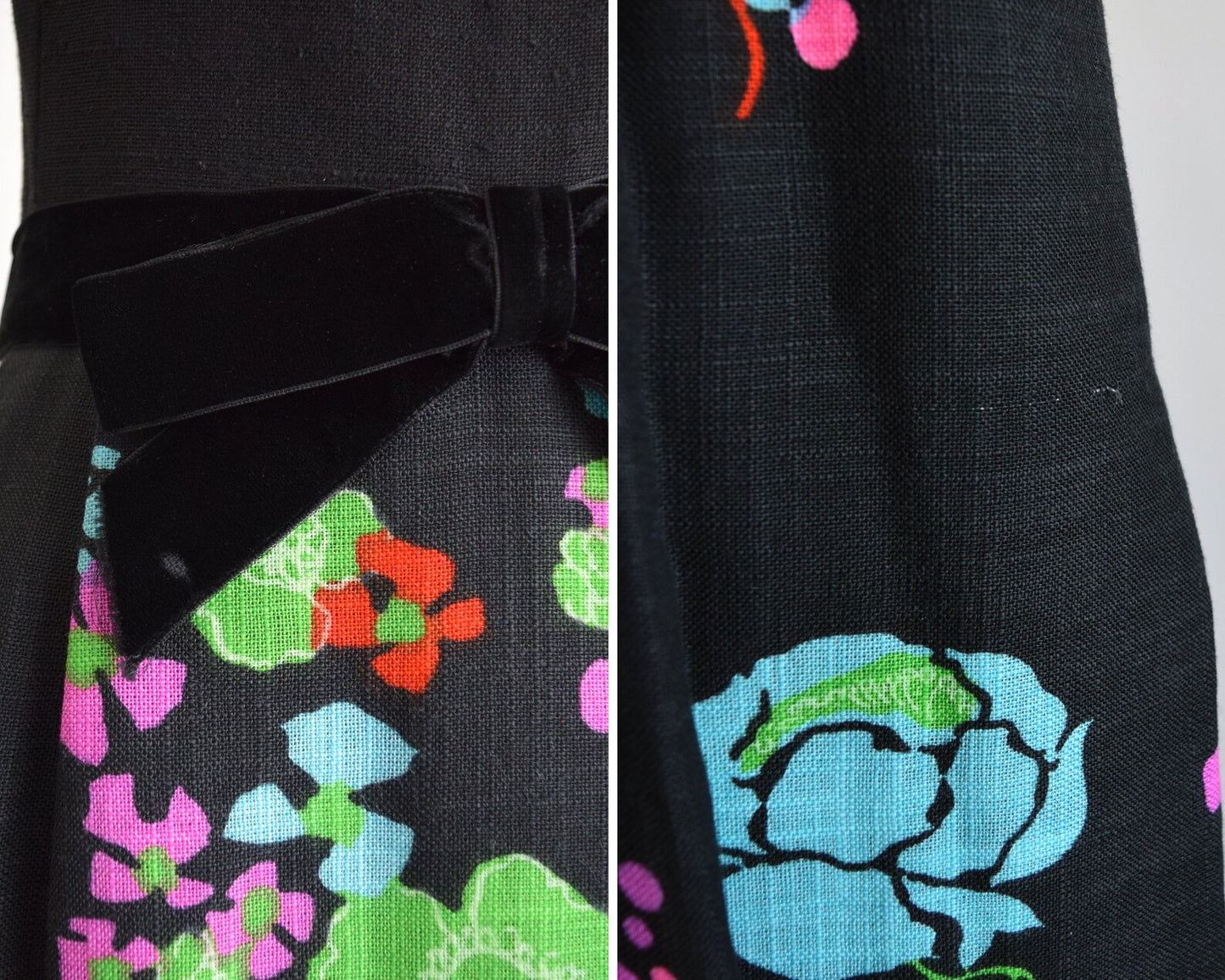Close up of a small mark on on the bow and a small pull on the skirt