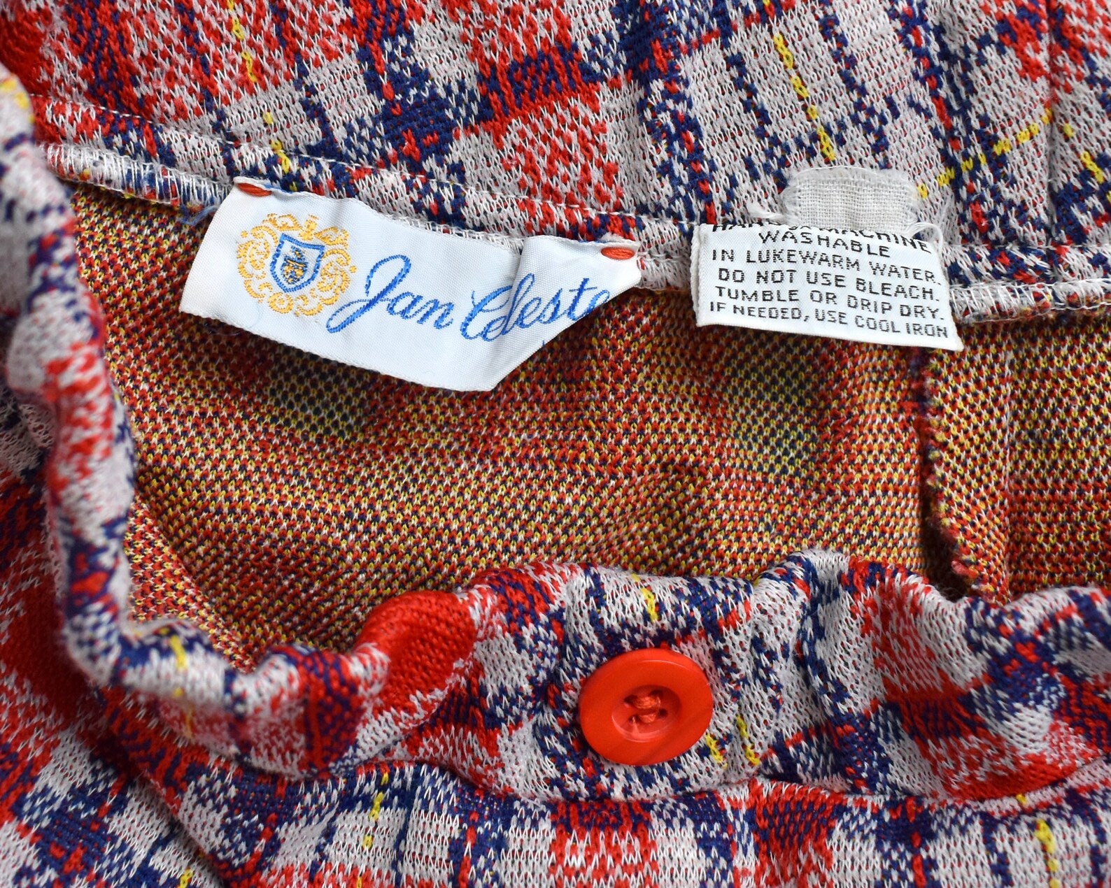 Close up of the tag that says Jan Celeste