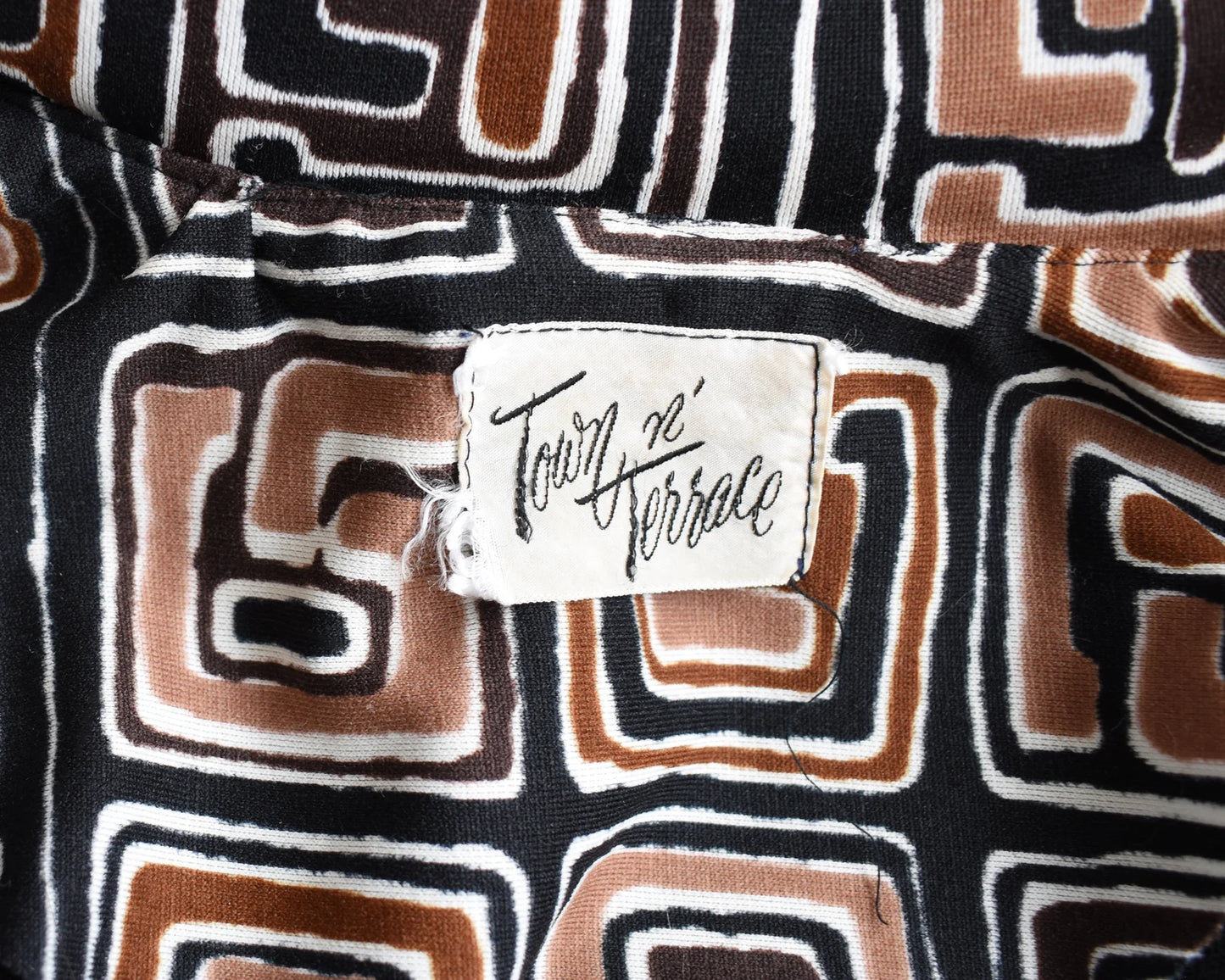 Close up of the tag that says Town n Terrace