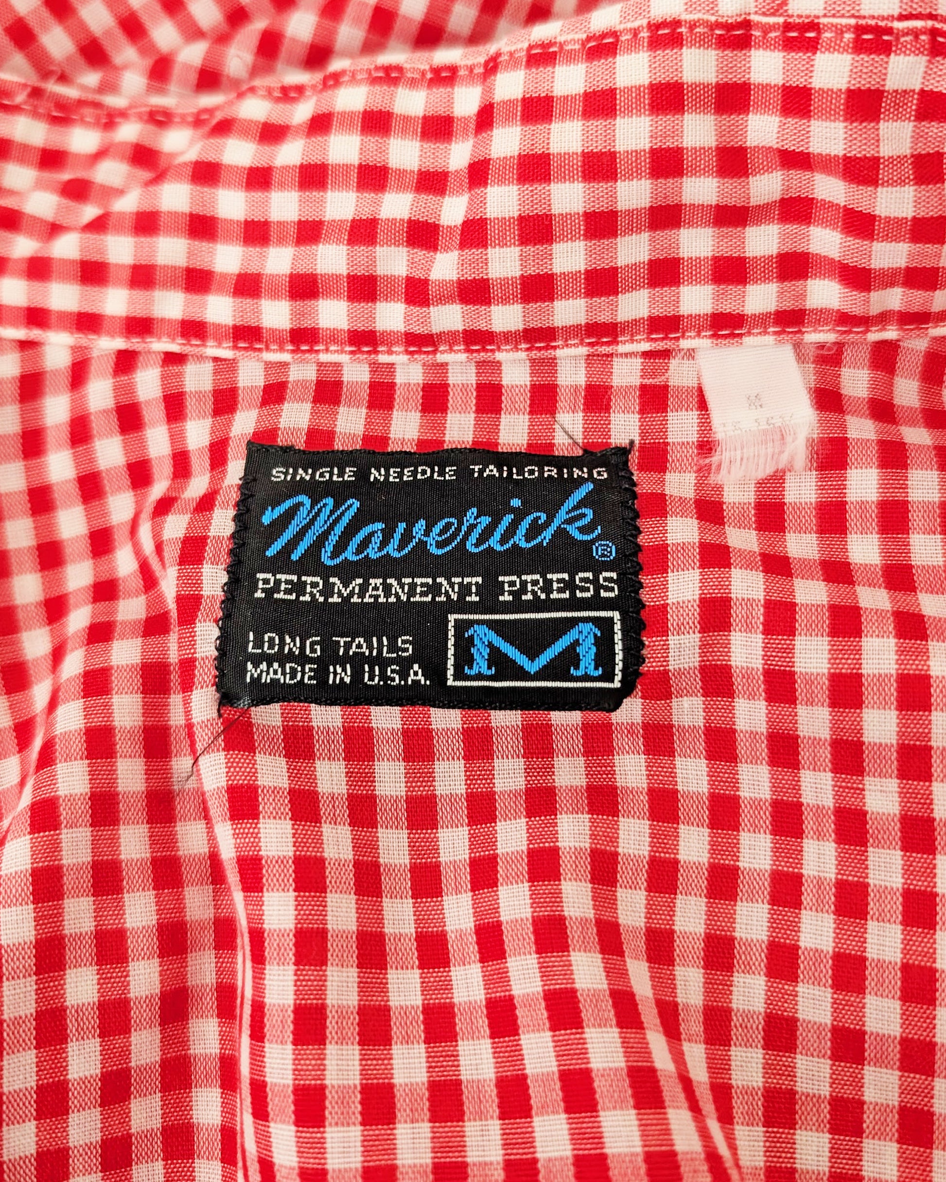 close up of the label that says Maverick