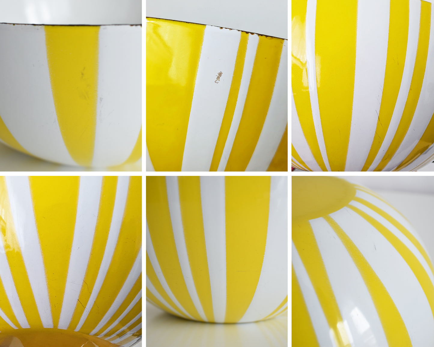 a photo collage showing small flaws like surface scratches