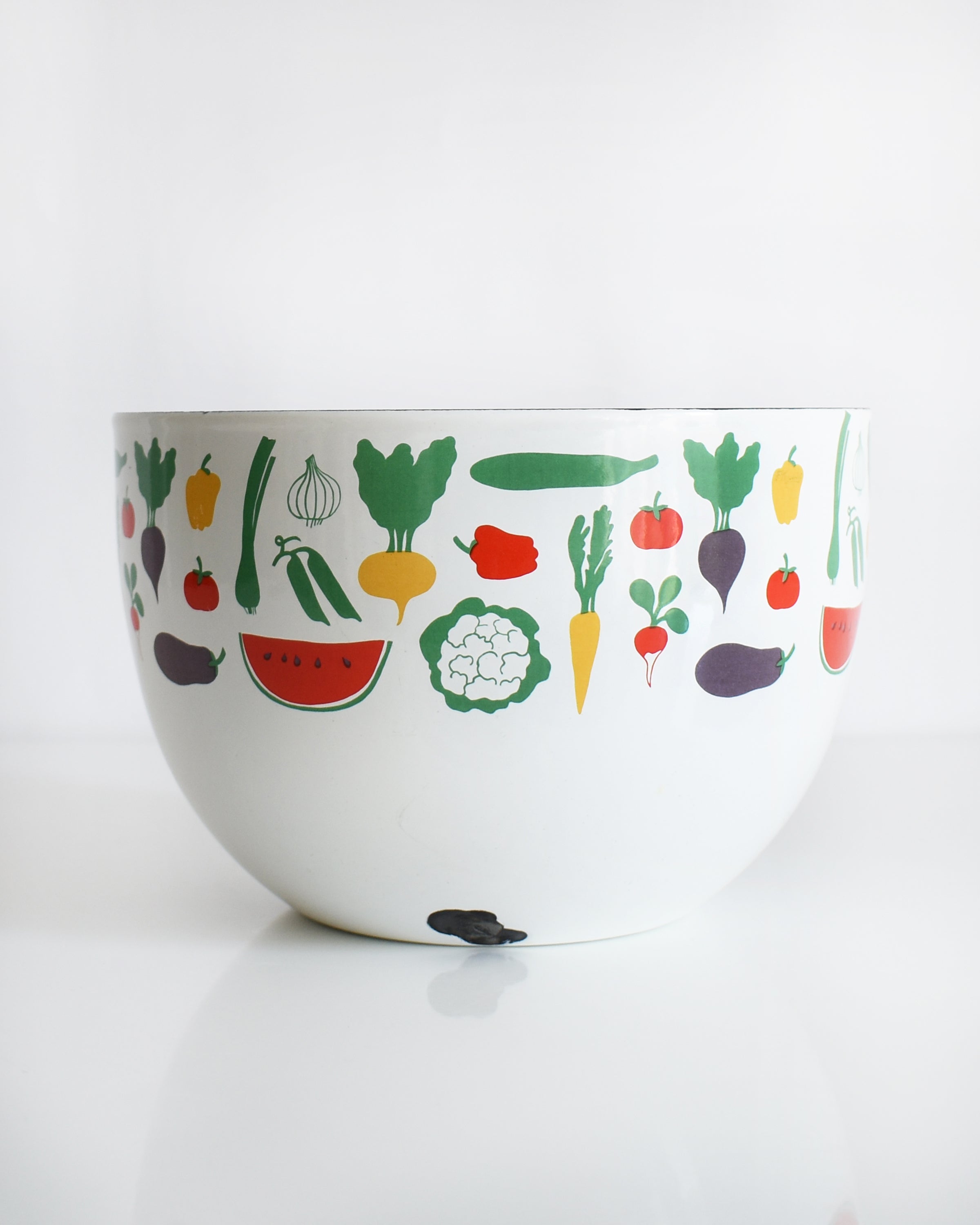 Kaj Franck Arabia Finland Vegetable & Fruit Enamel Bowl | as is
