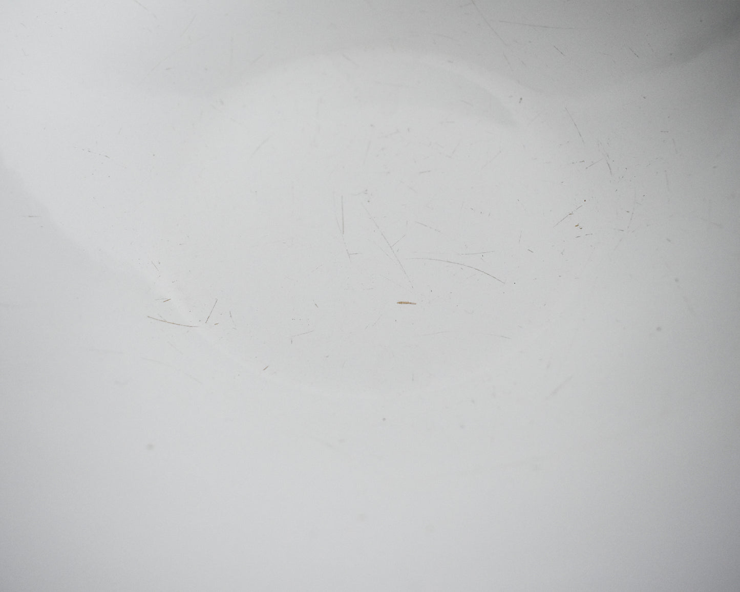 close up of the interior which has some surface scratches