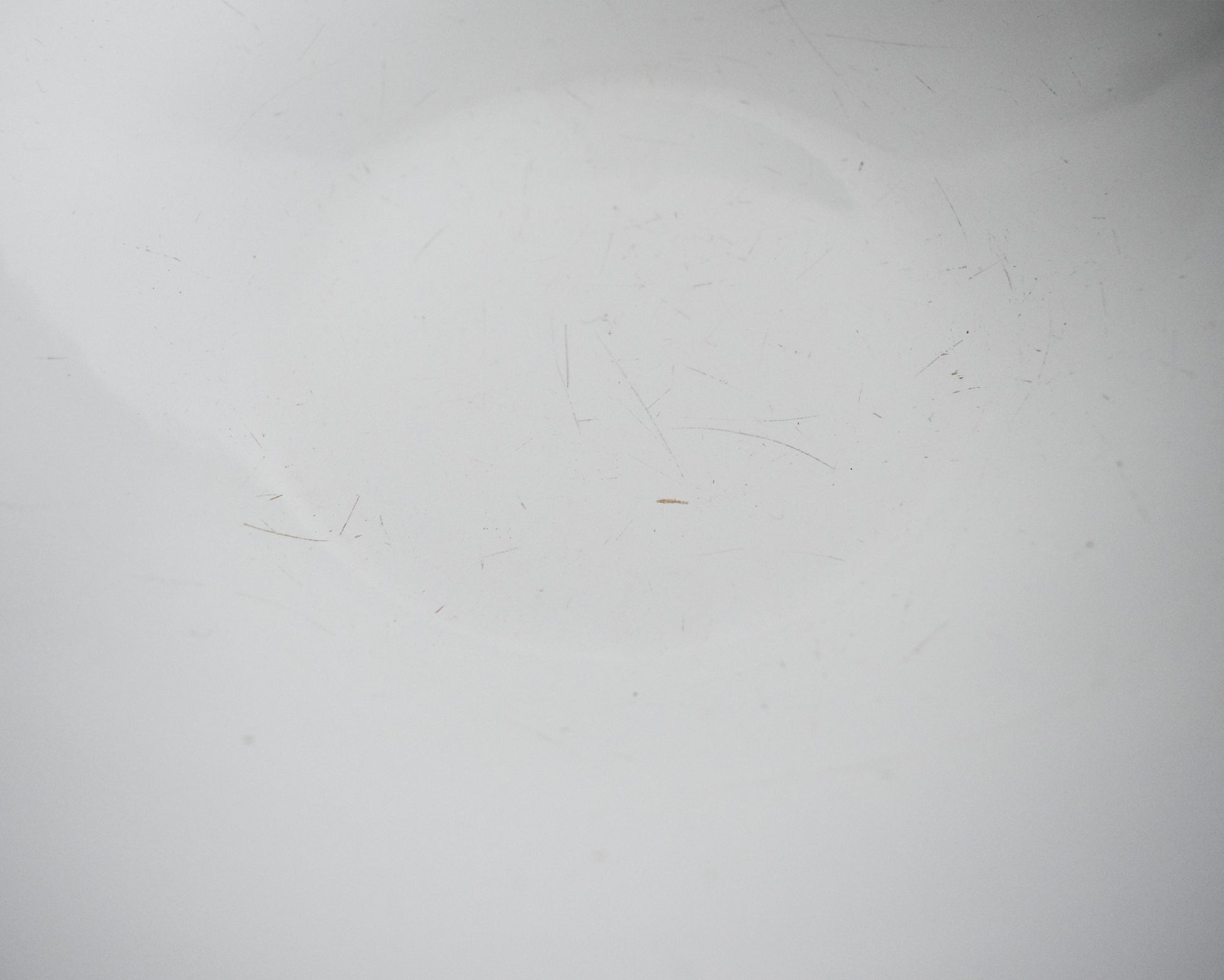close up of the interior which has some surface scratches