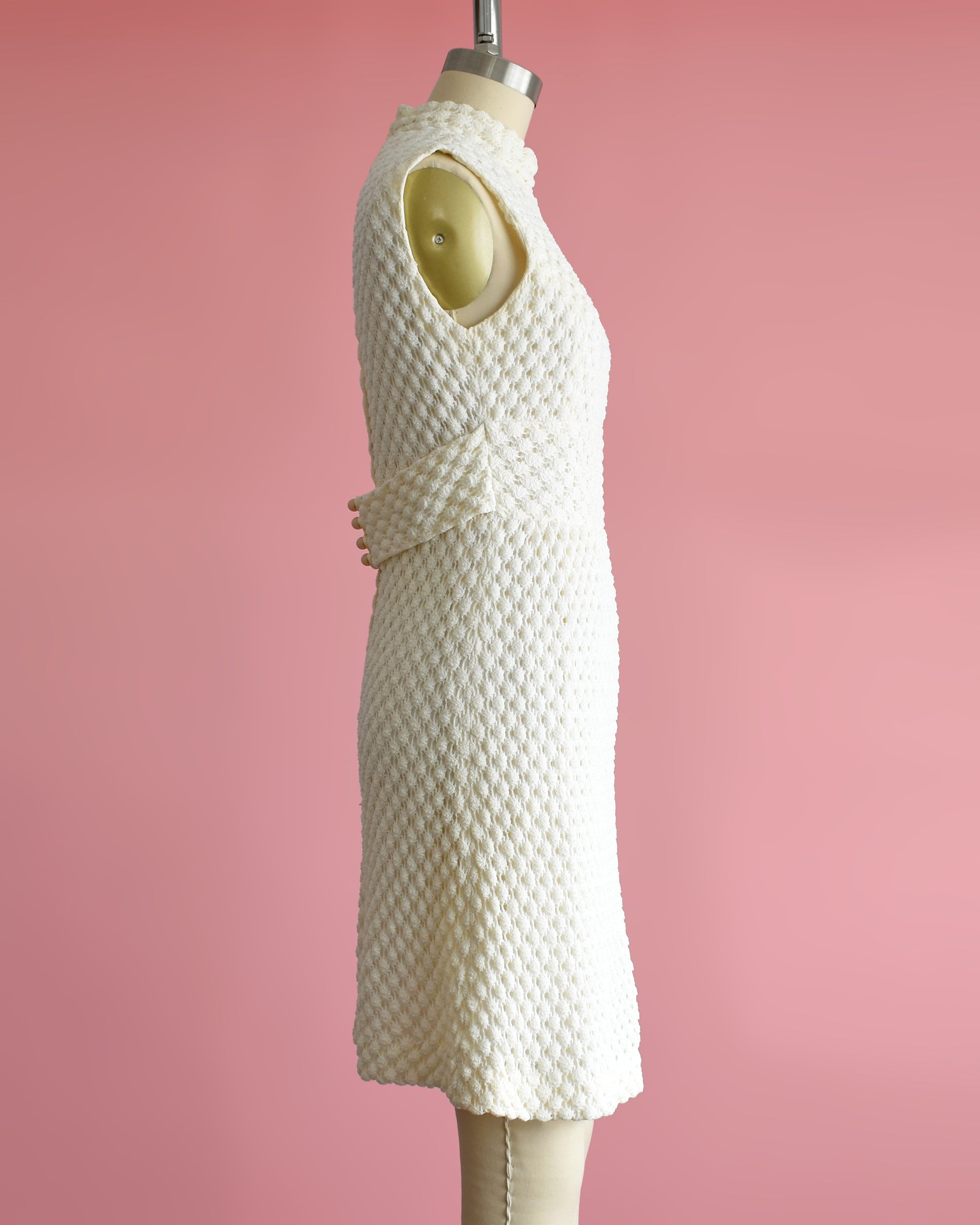 Vintage 1960s Cream Popcorn Knit Dress | xs/small Rust Belt Threads Vintage 1960s Cream Popcorn Knit Dress | xs/small Rust Belt Threads