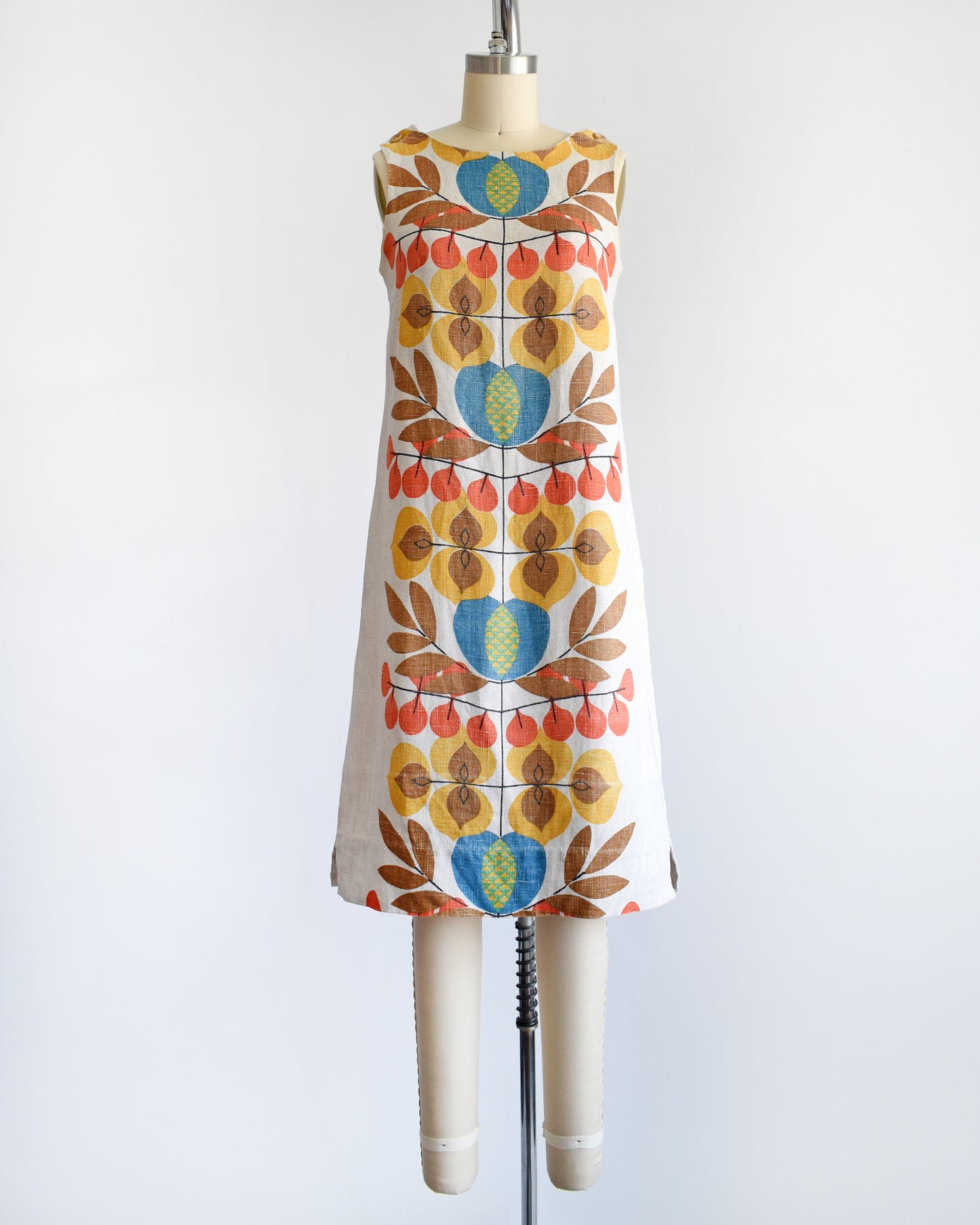 retro print shift dress MELY New York sz S retro print stretch polyester shift dress