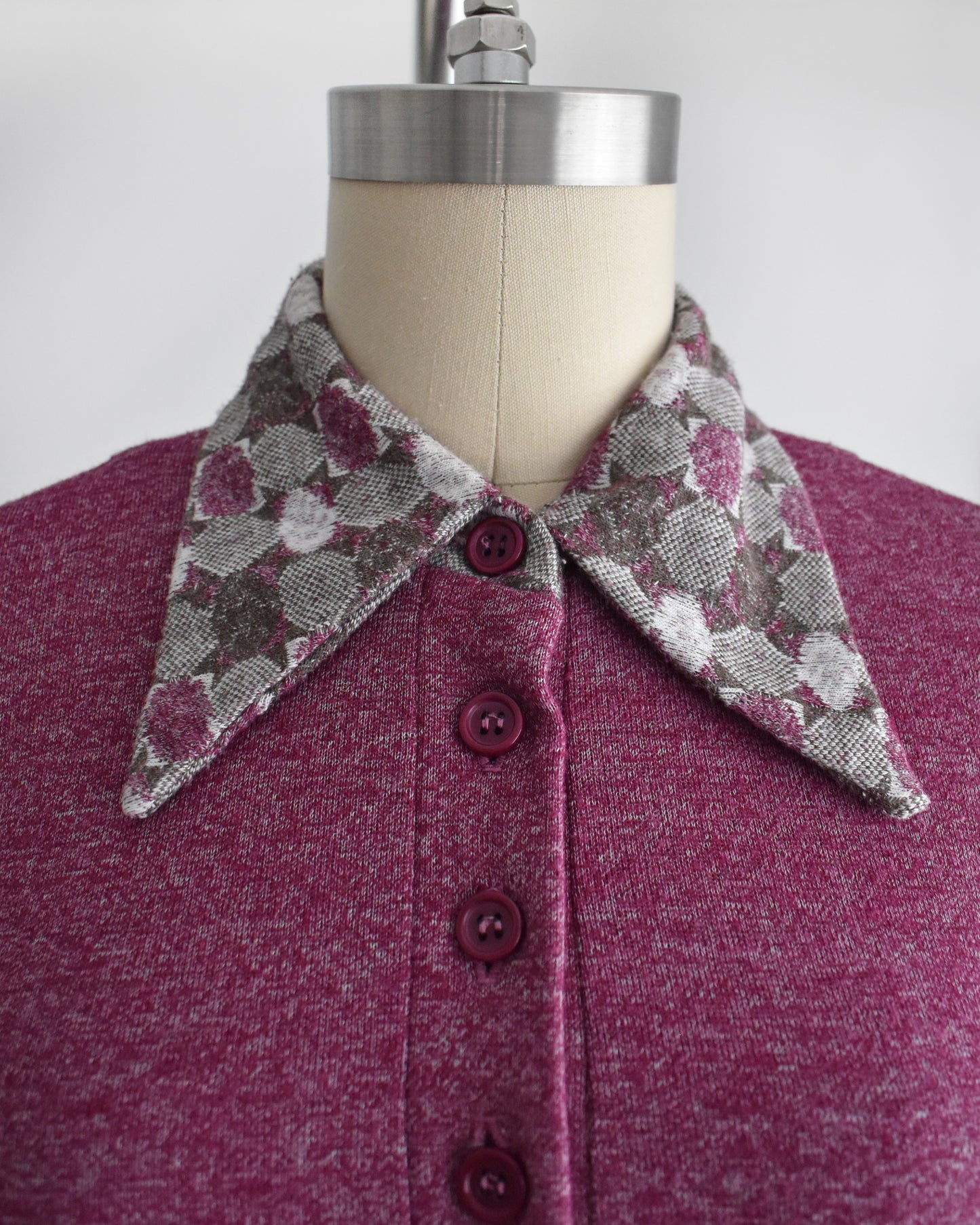 close up of the collar on the bodice of the top