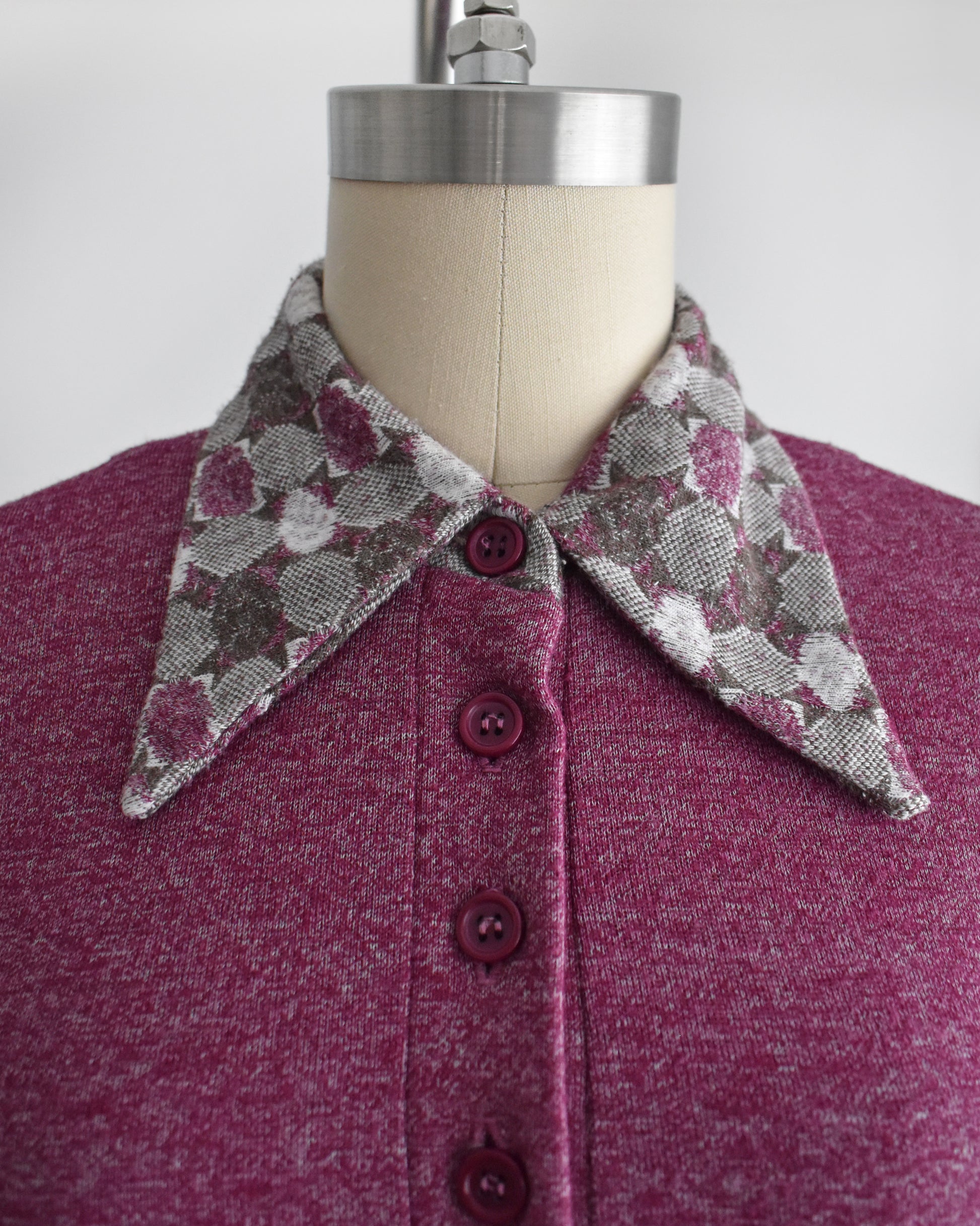 close up of the collar on the bodice of the top