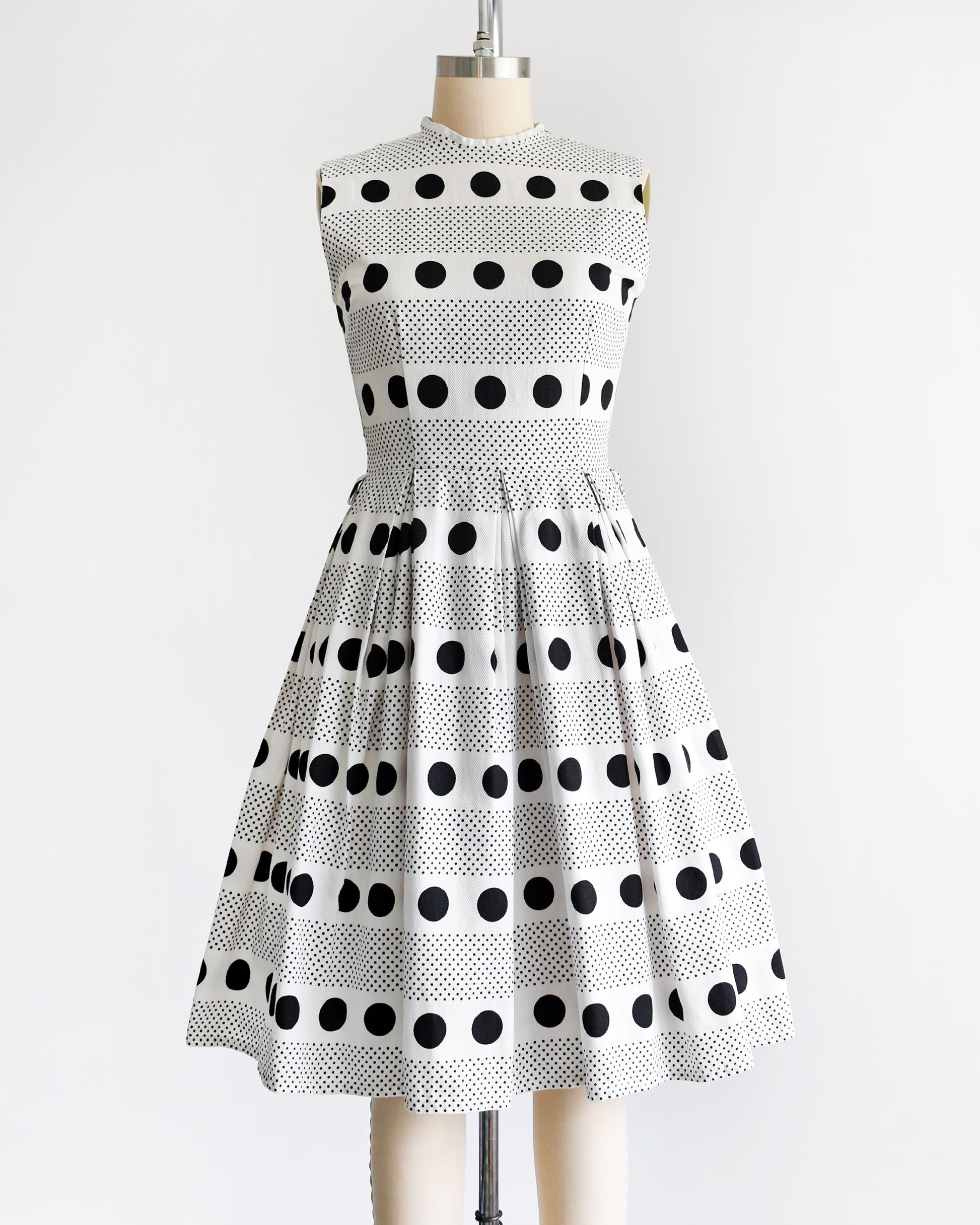 Vintage 1960s Black & White Polka Dot Dress | small medium Rust Belt Threads Vintage 1960s Black & White Polka Dot Dress | small medium Rust Belt Threads