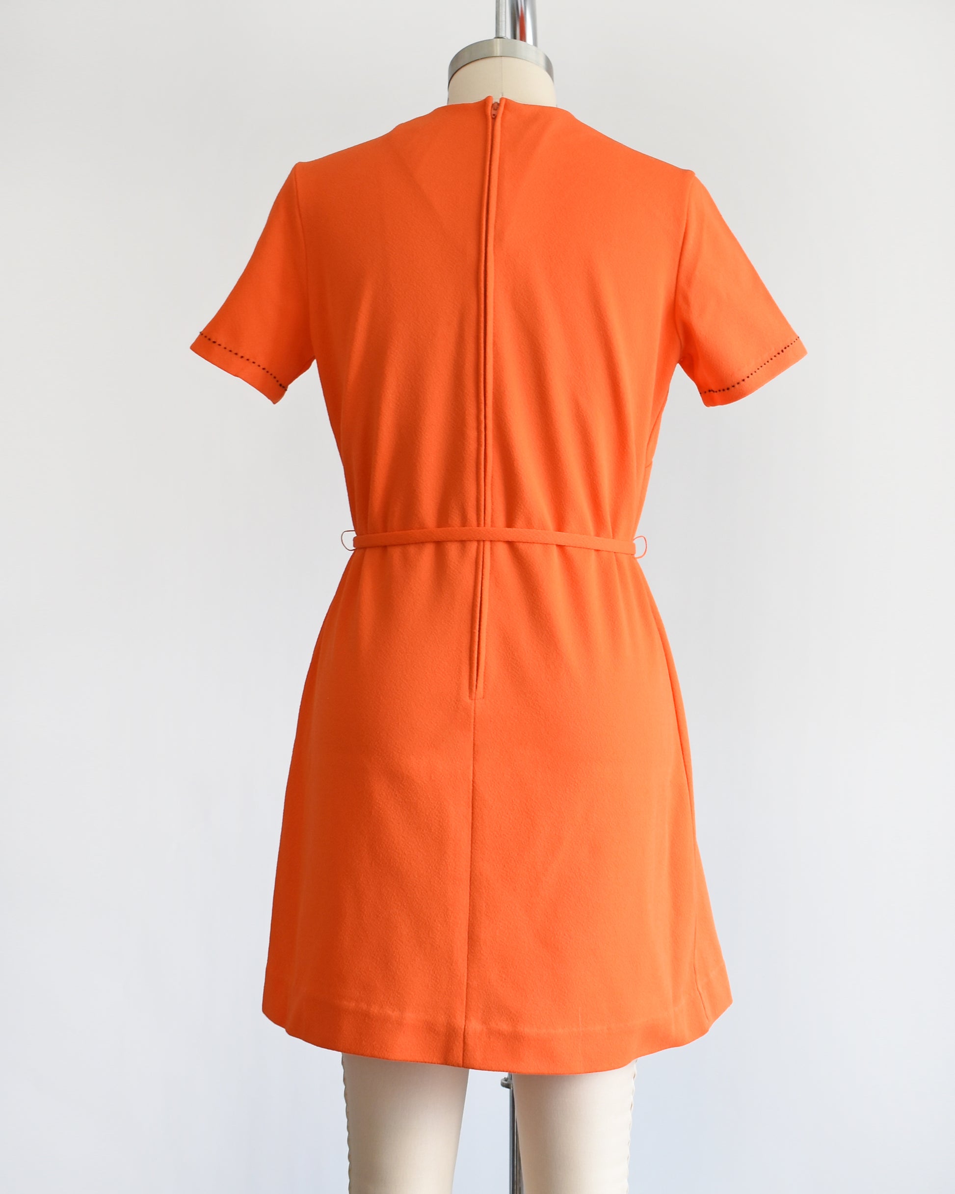 Vintage 1960s Orange Mod Mini Dress | medium large Rust Belt Threads Vintage 1960s Orange Mod Mini Dress | medium large Rust Belt Threads
