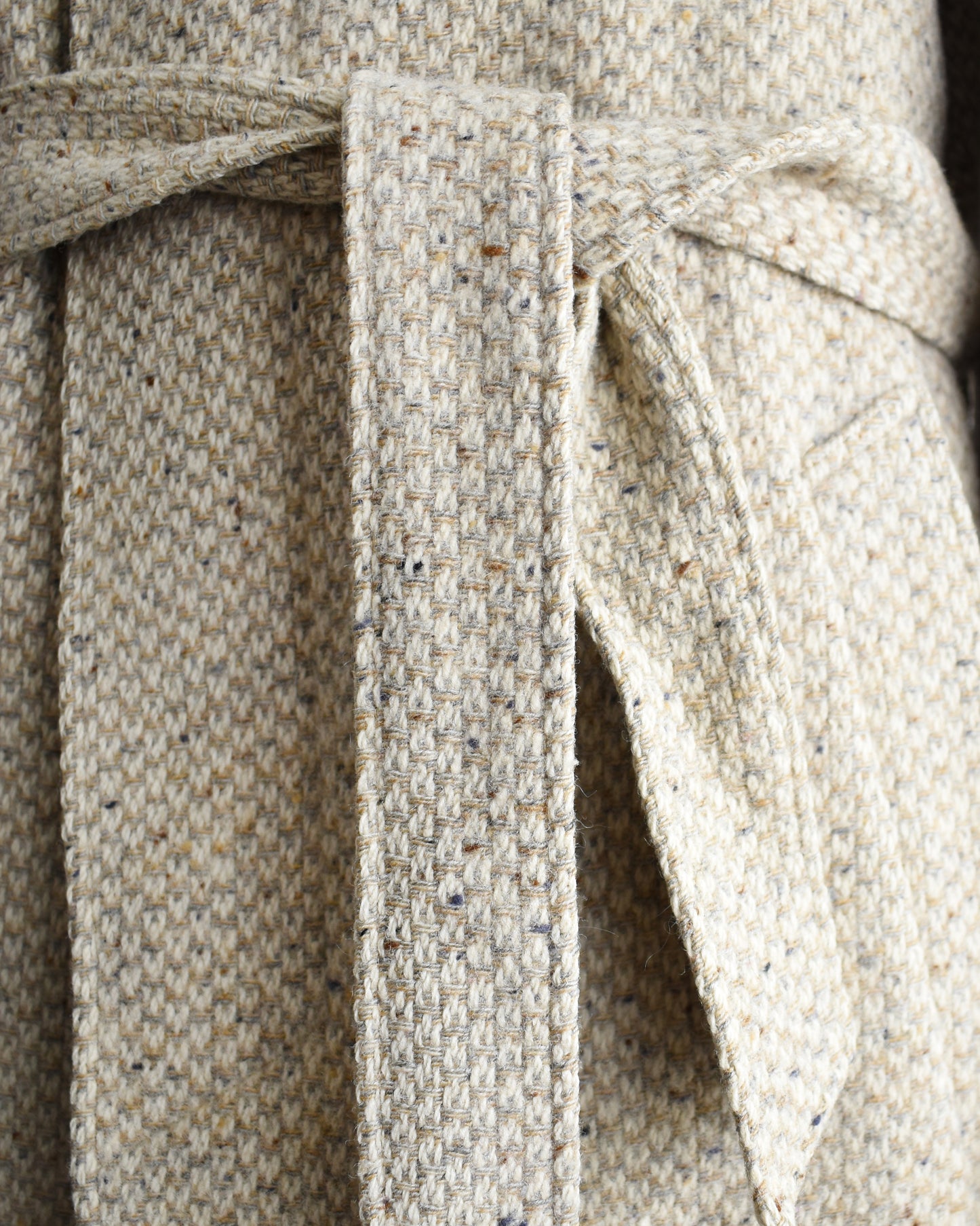 close up of the belted tie