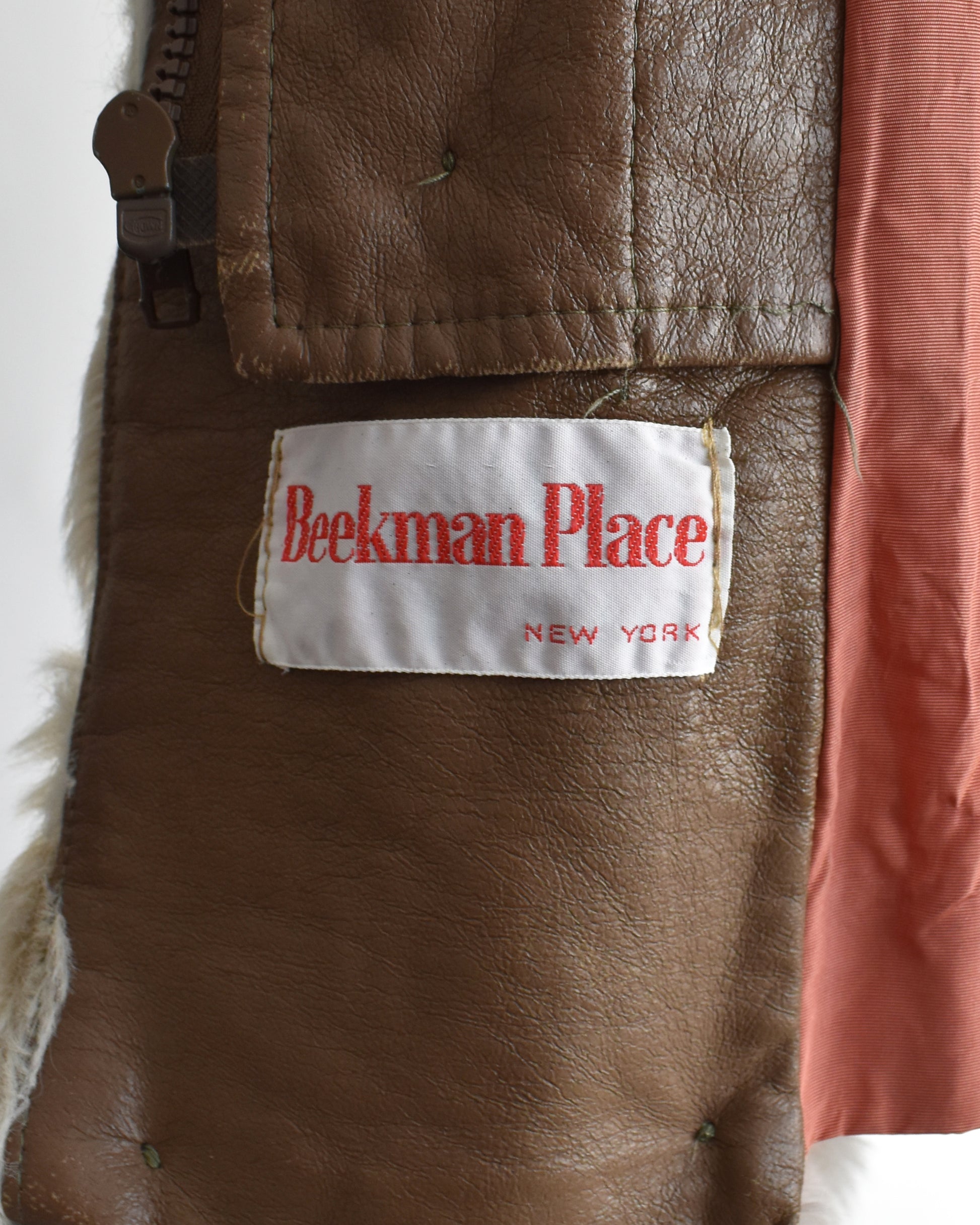 close up of the 'Beekman Place New York' label