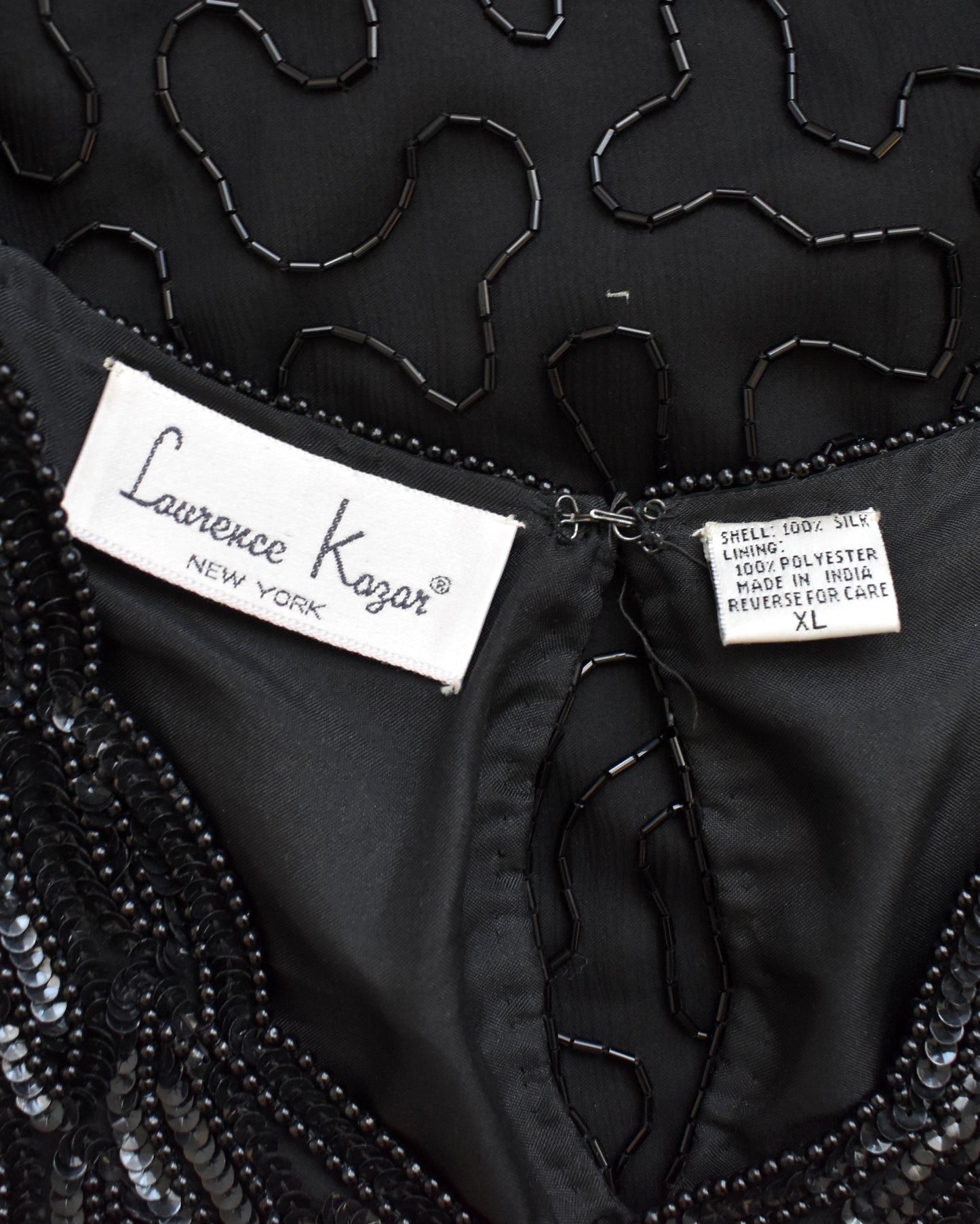 close up of the Lawrence Kazar label