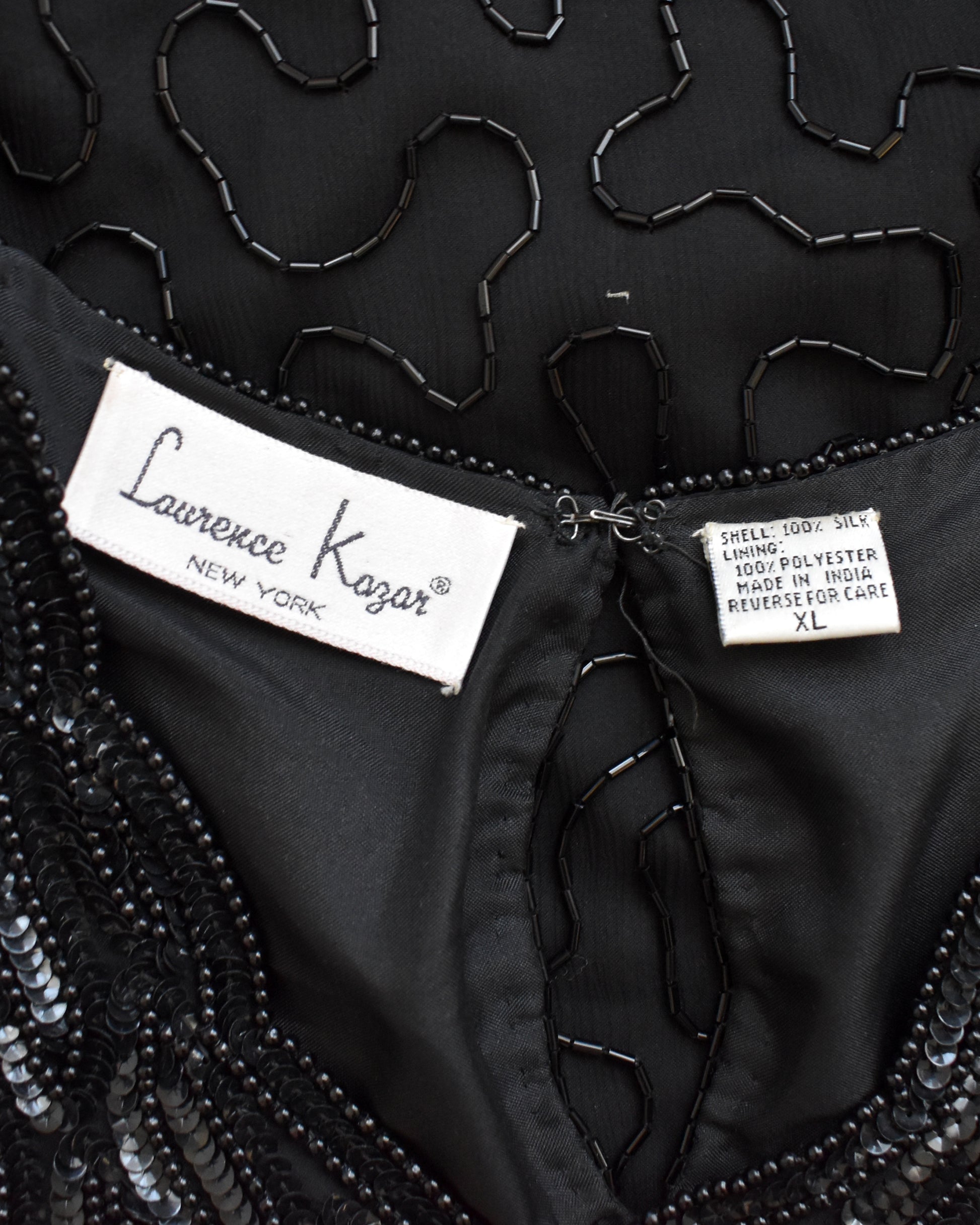 close up of the Lawrence Kazar label