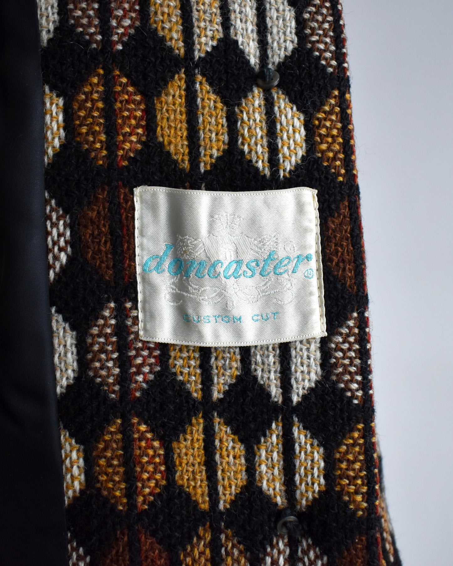 close up of the Doncaster lable