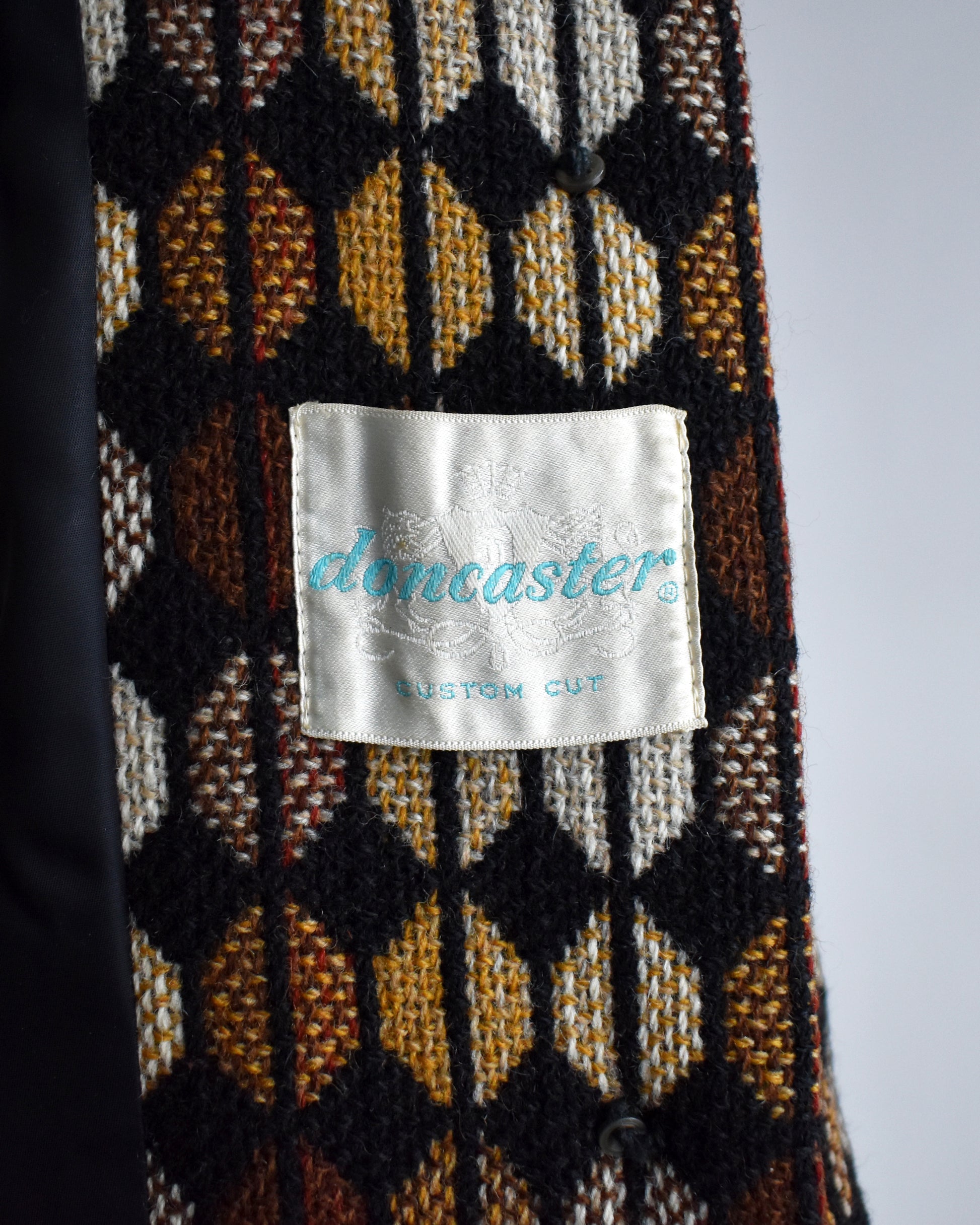 close up of the Doncaster lable