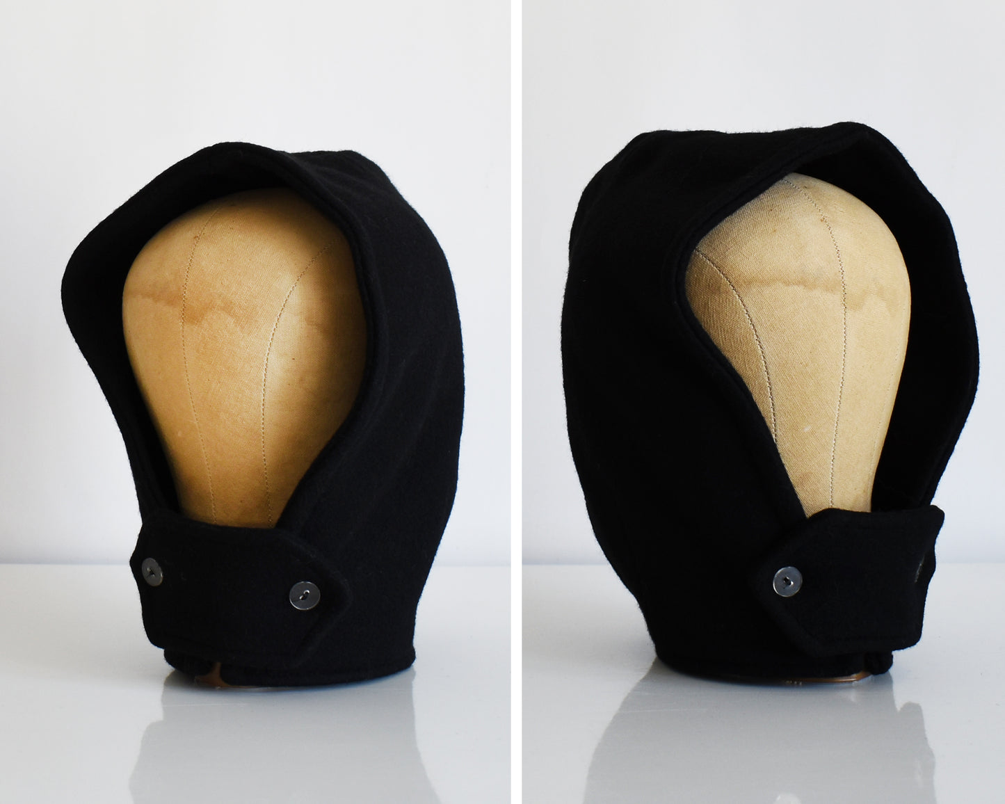 side by side view of the matching hood