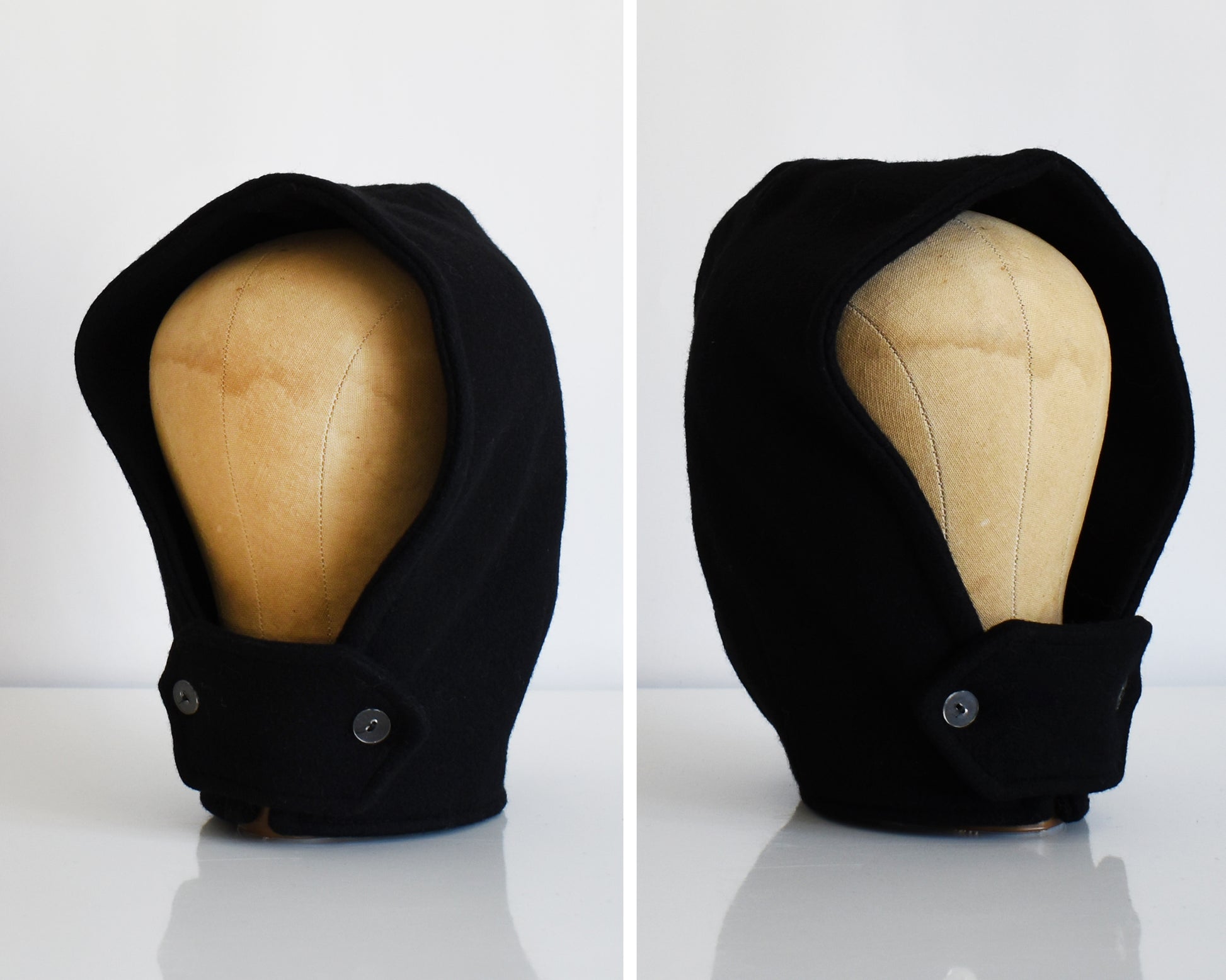 side by side view of the matching hood