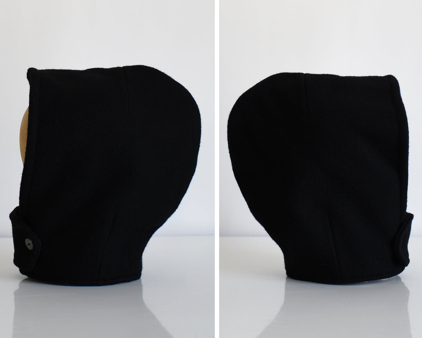 side by side view of the matching hood