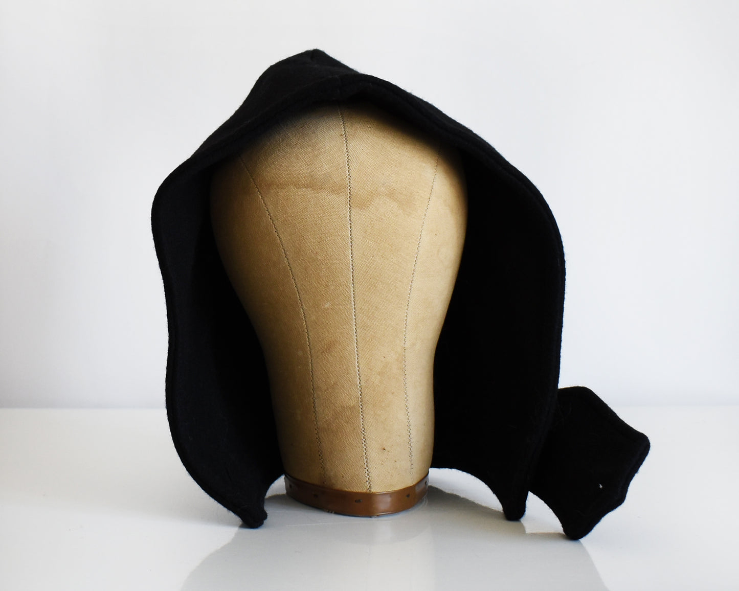 close up of the matching hood unbuttoned