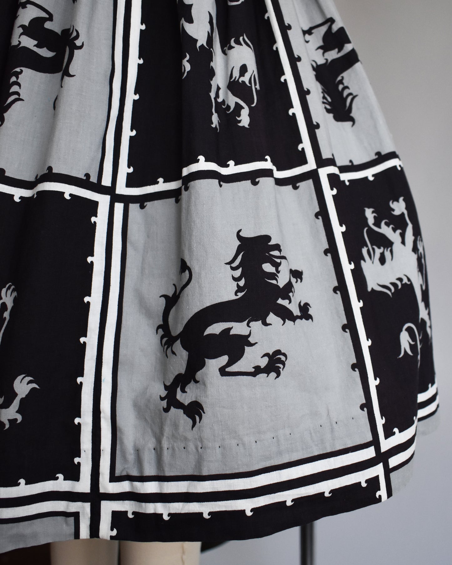 Close up of the Scottish lion on the skirt