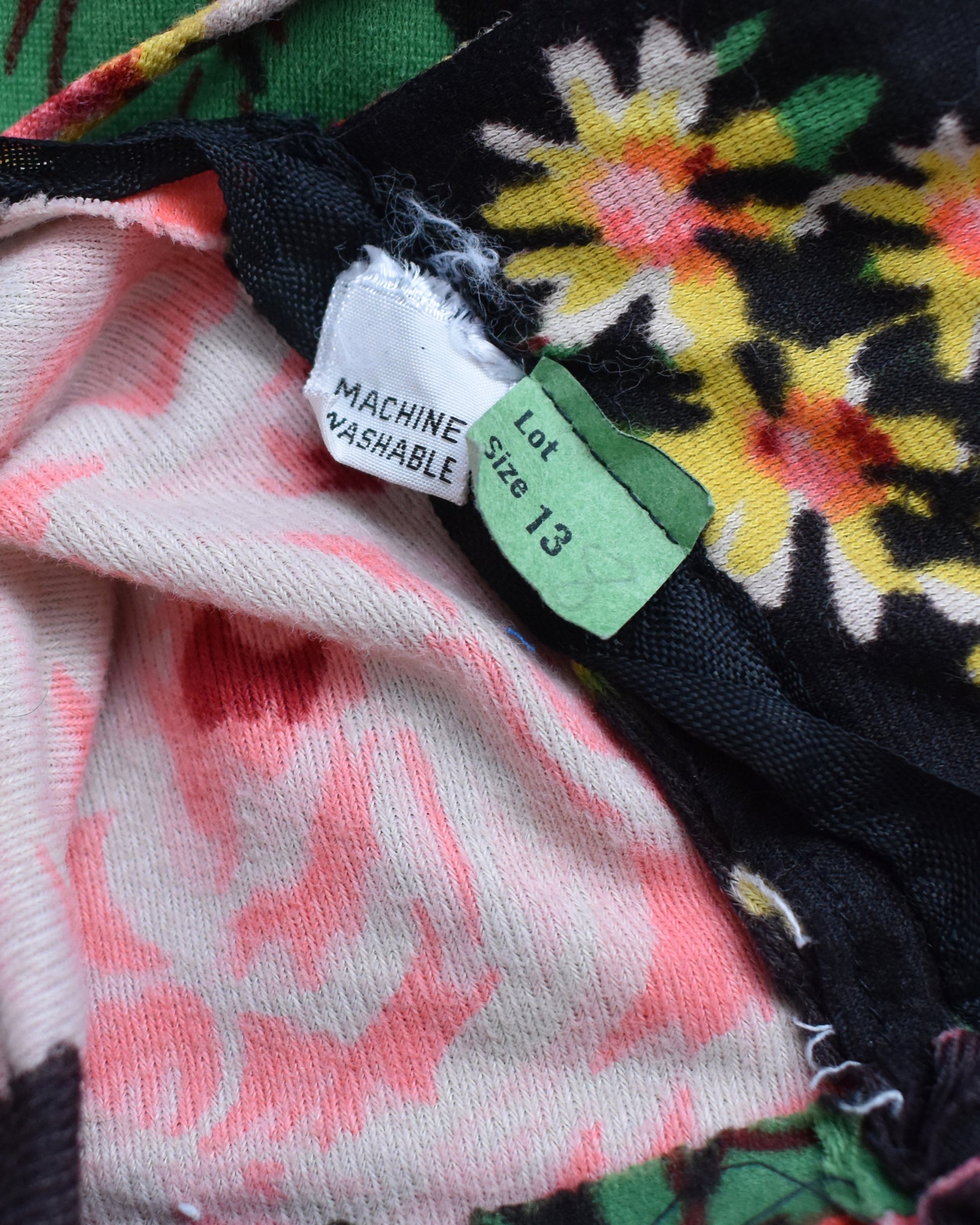 Close up of the tag which says machine washable
