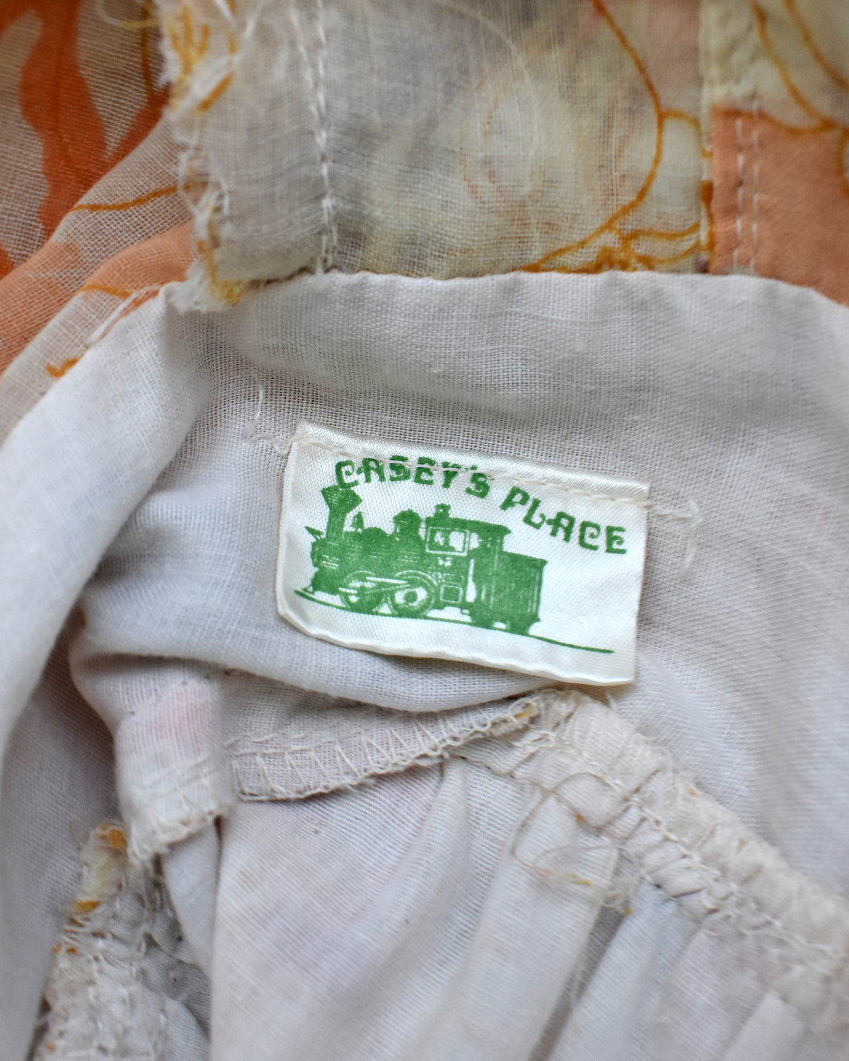 close up of the Casey's Place tag