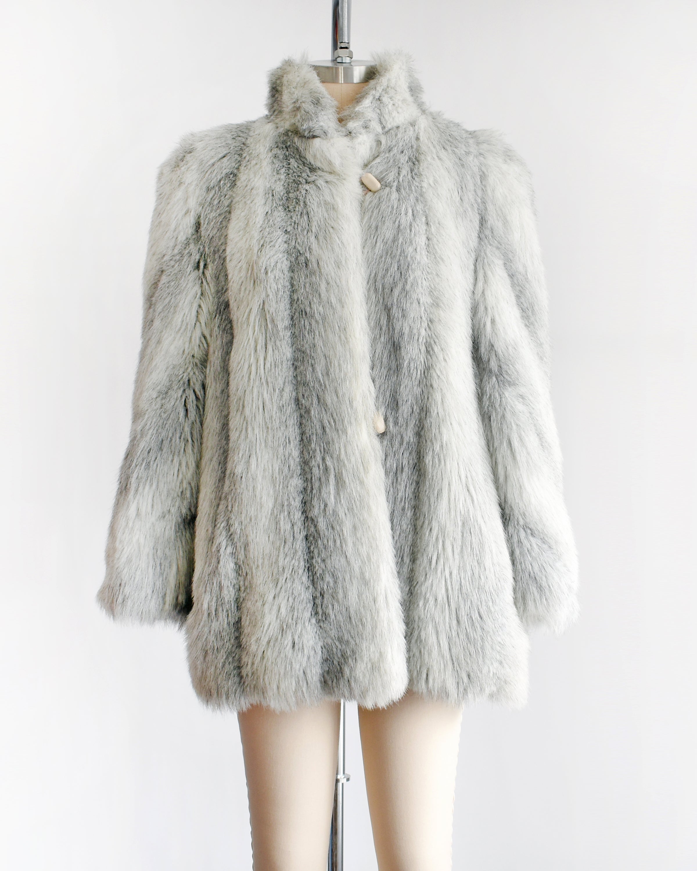 Vintage silver sale fox fur coat