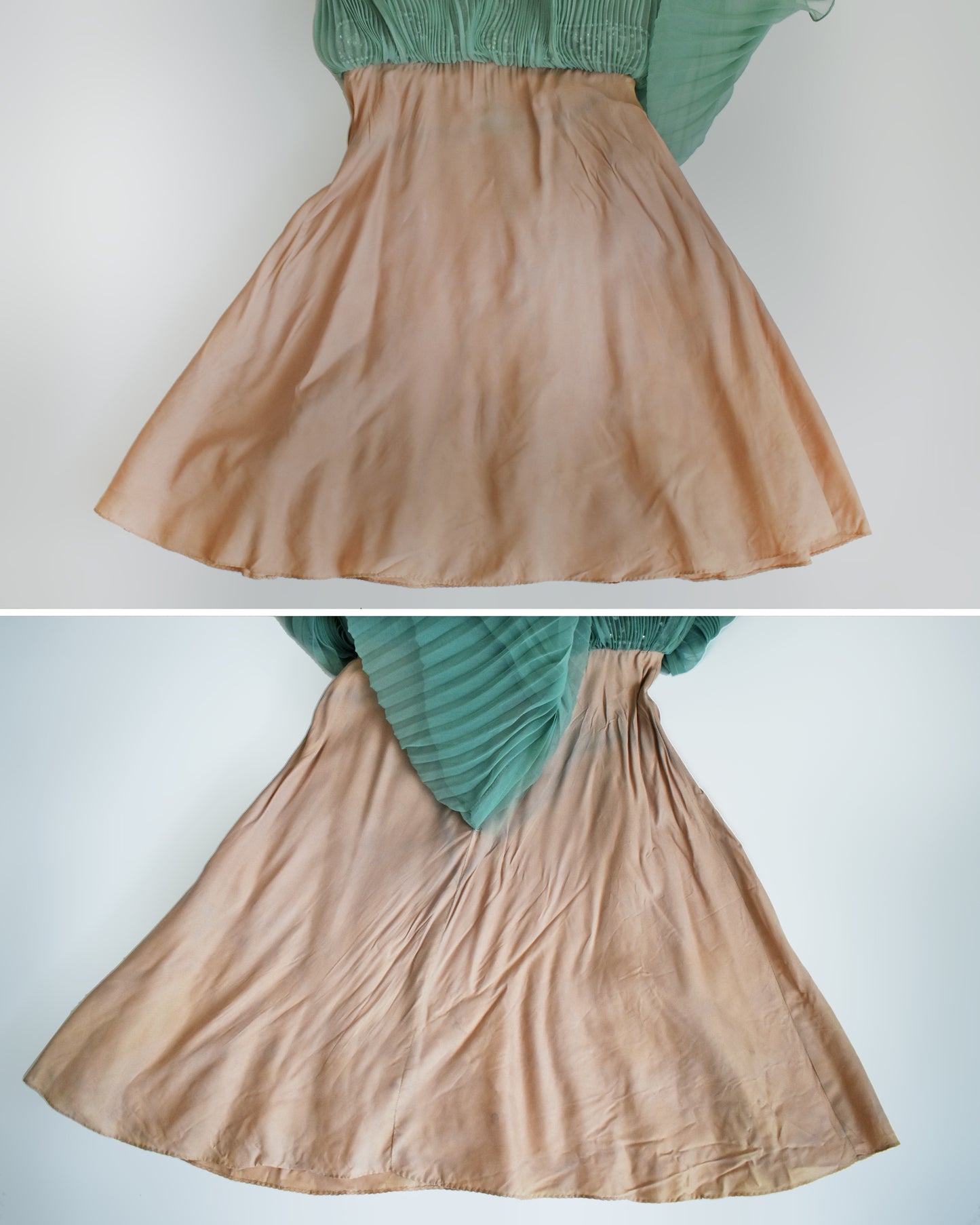 front and back view of the lining that shows small flaws